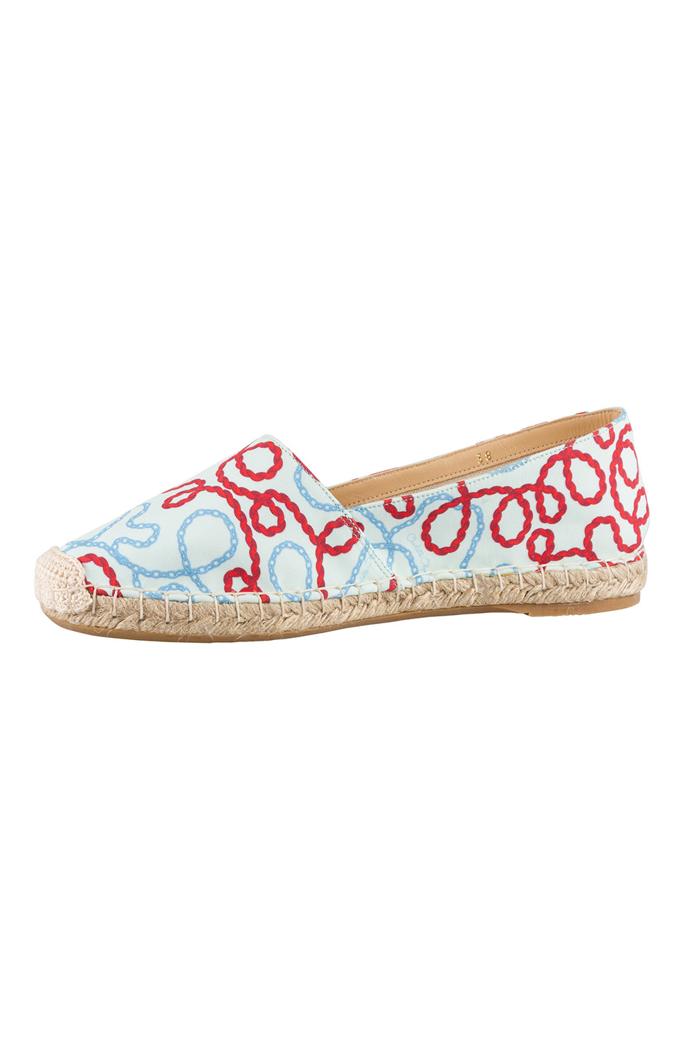 Image of Charlotte Olympia Tricolor Printed Fabric Esme Espadrilles Size