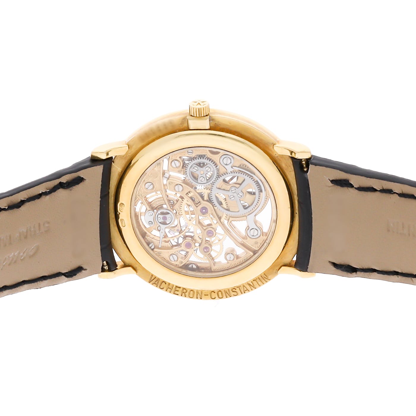 Vacheron Constantin Transparent 18k Yellow Gold Squelette 33114/000J Automatic Women's Wristwatch 30 Mm