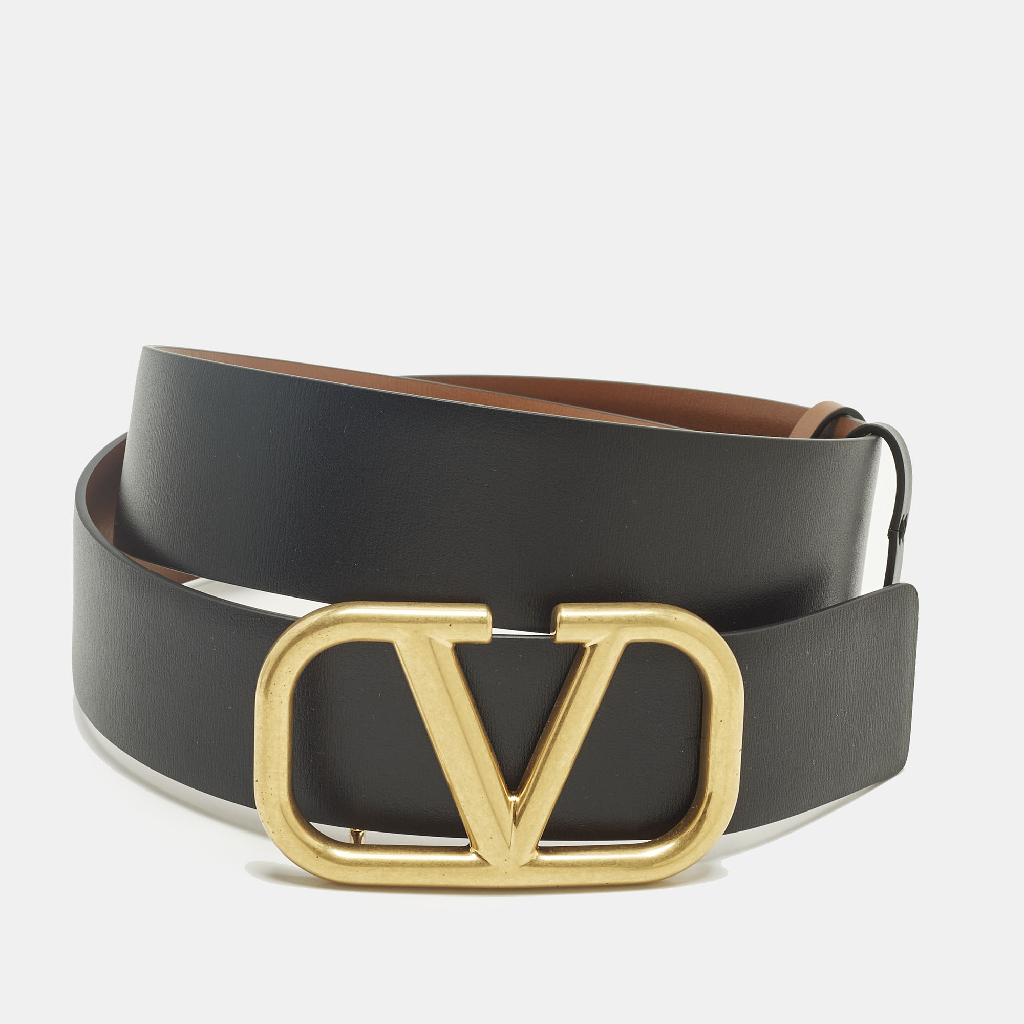 Valentino Black/Brown Leather VLogo Reversible Belt
Valentino Black/Brown Leather VLogo Reversible Belt