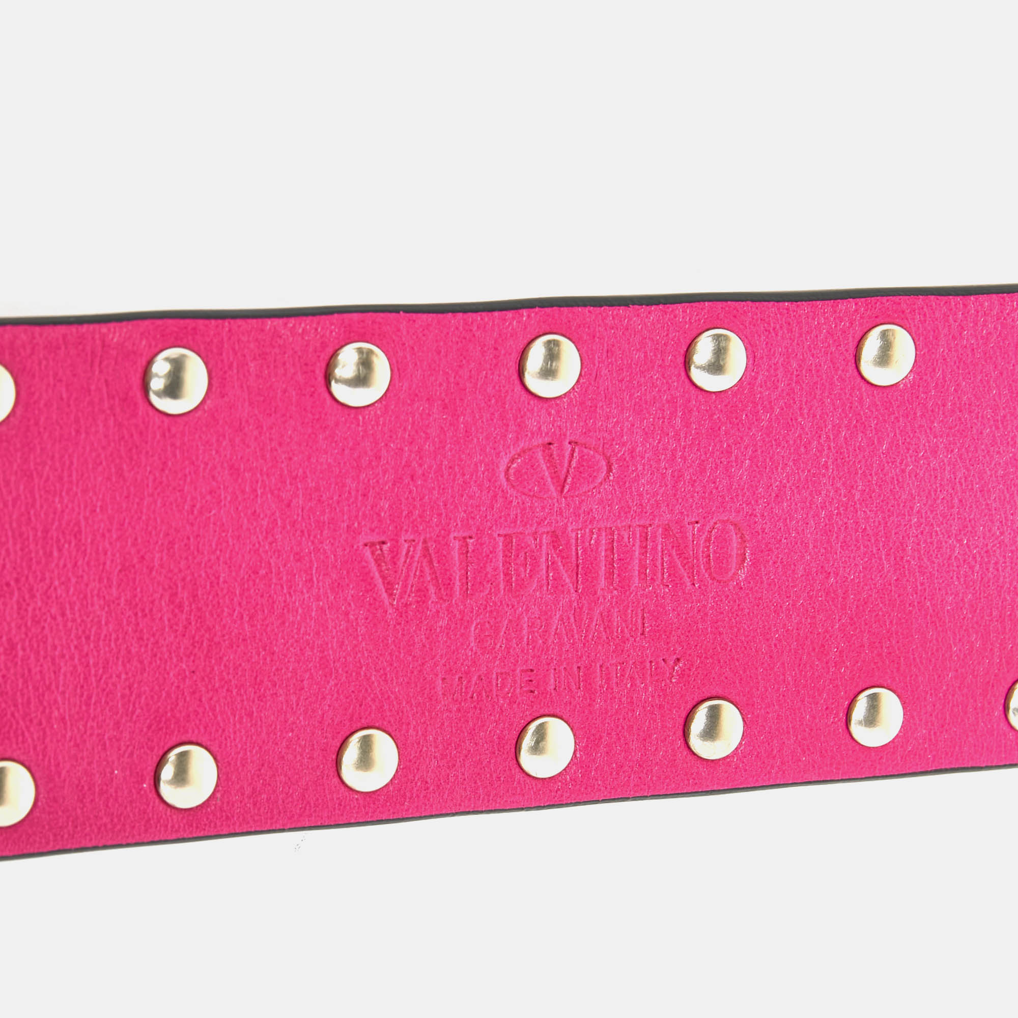 Valentino Fuchsia Leather Rockstud Bag Shoulder Strap