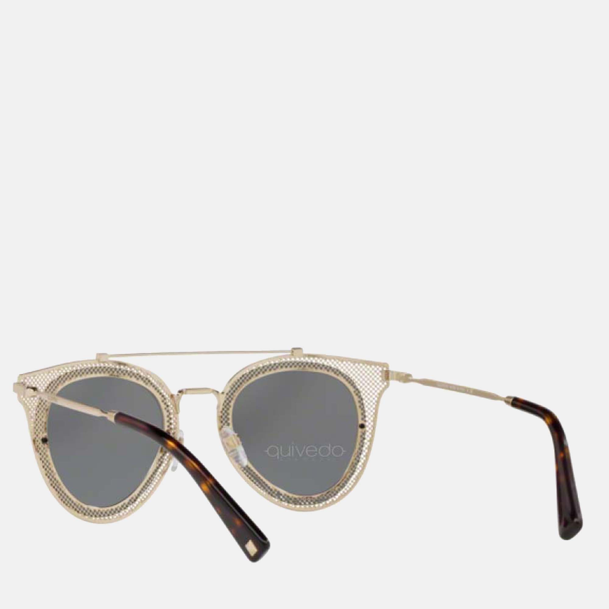 Valentino Gold Tone - VA2019 - Round-frame Sunglasses