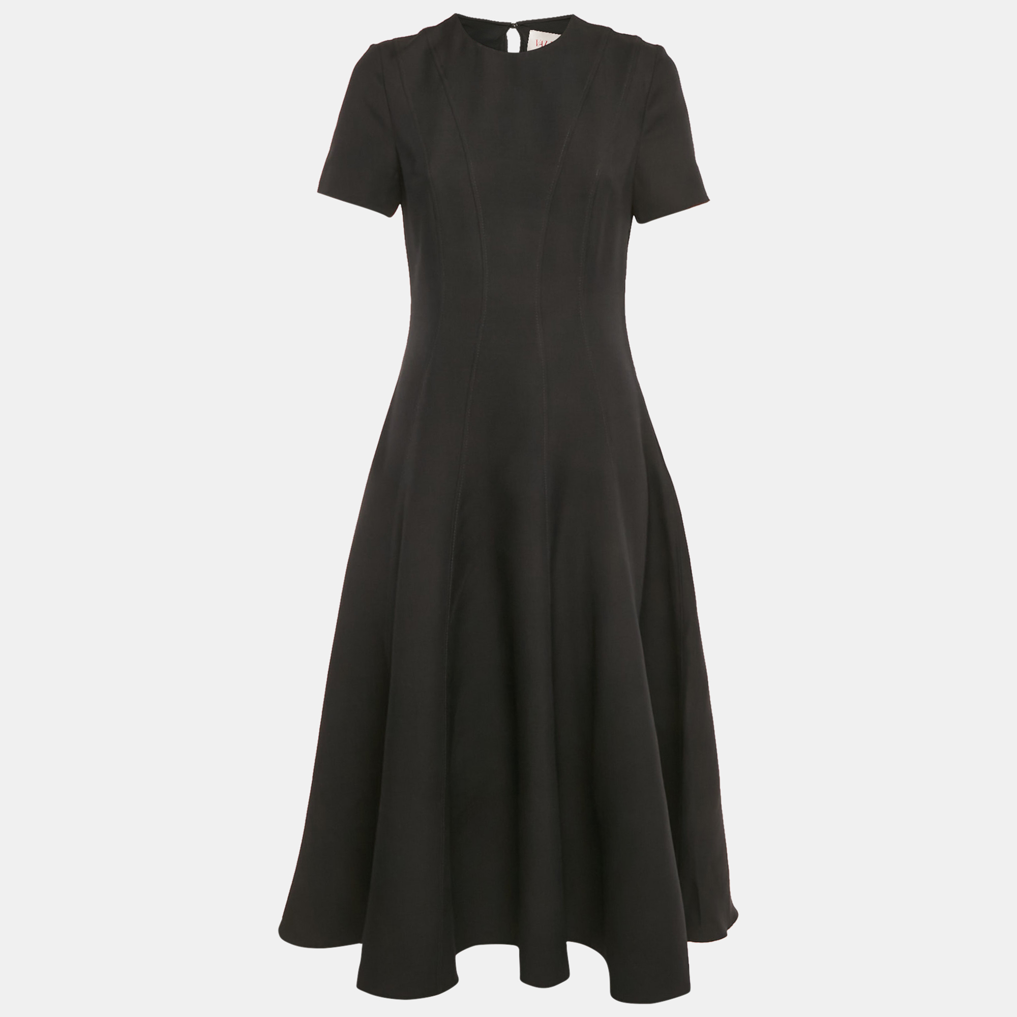 Wool Blend Paneled Midi Dress M - Valentino - Modalova