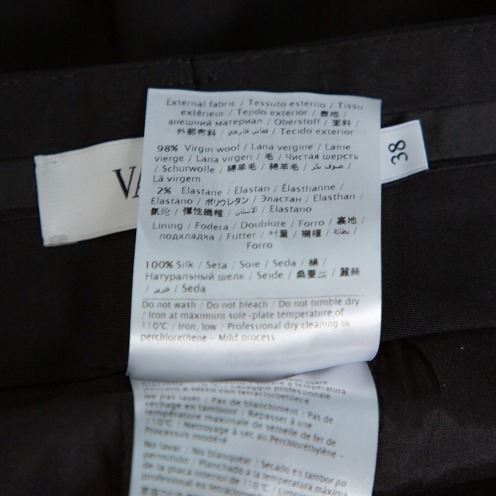 Valentino Black Wool Tailored Pants S