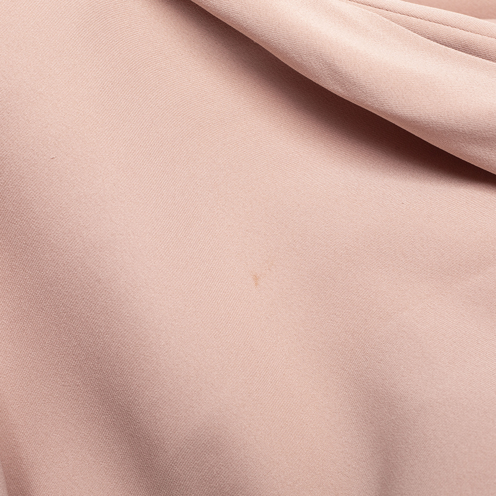 Valentino Beige Silk Pleated Sleeveless Maxi Dress M