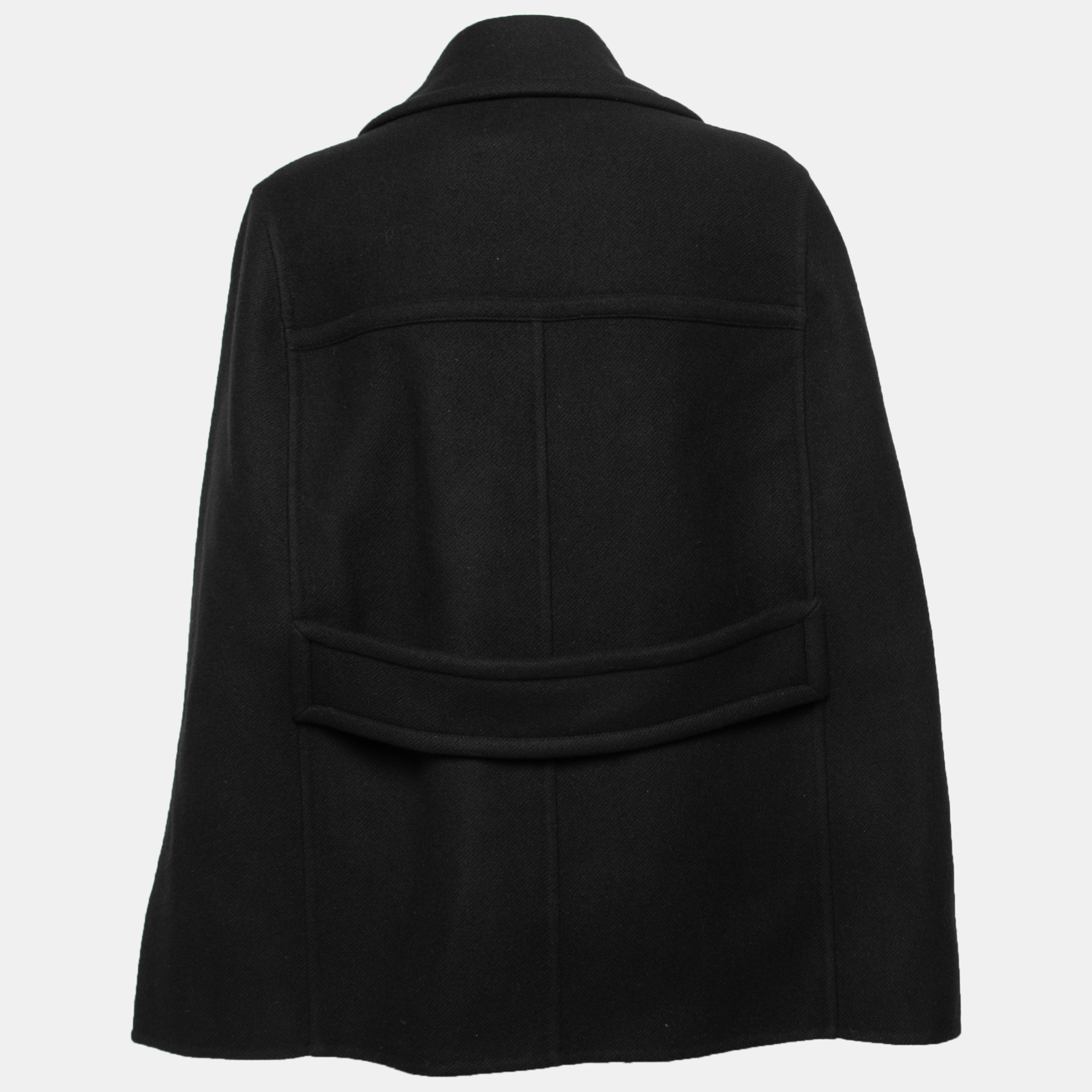 Valentino Black Wool Button Front Coat (IT 46
Valentino Black Wool Button Front Coat (IT 46