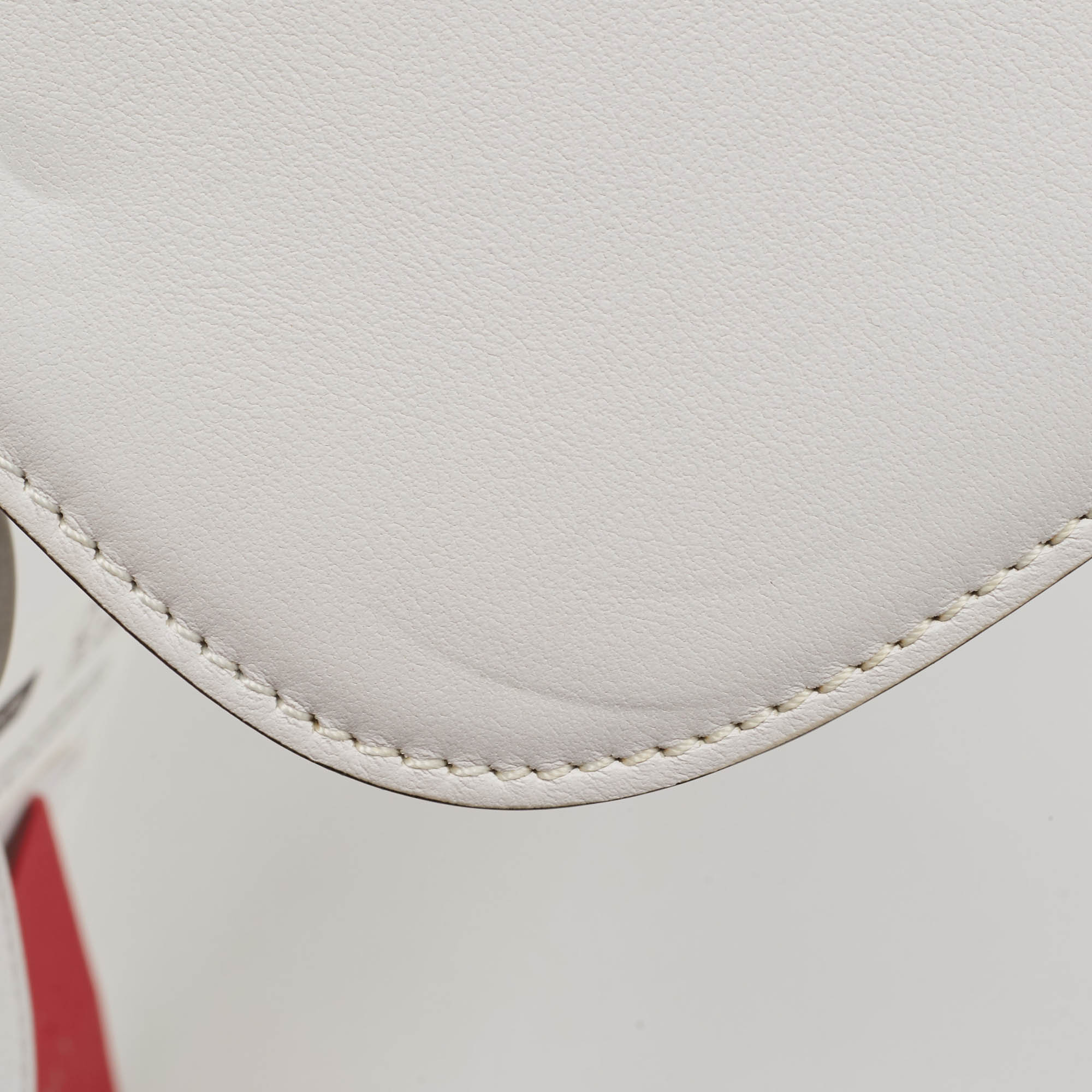 Valentino White Leather Small Supervee Crossbody Bag