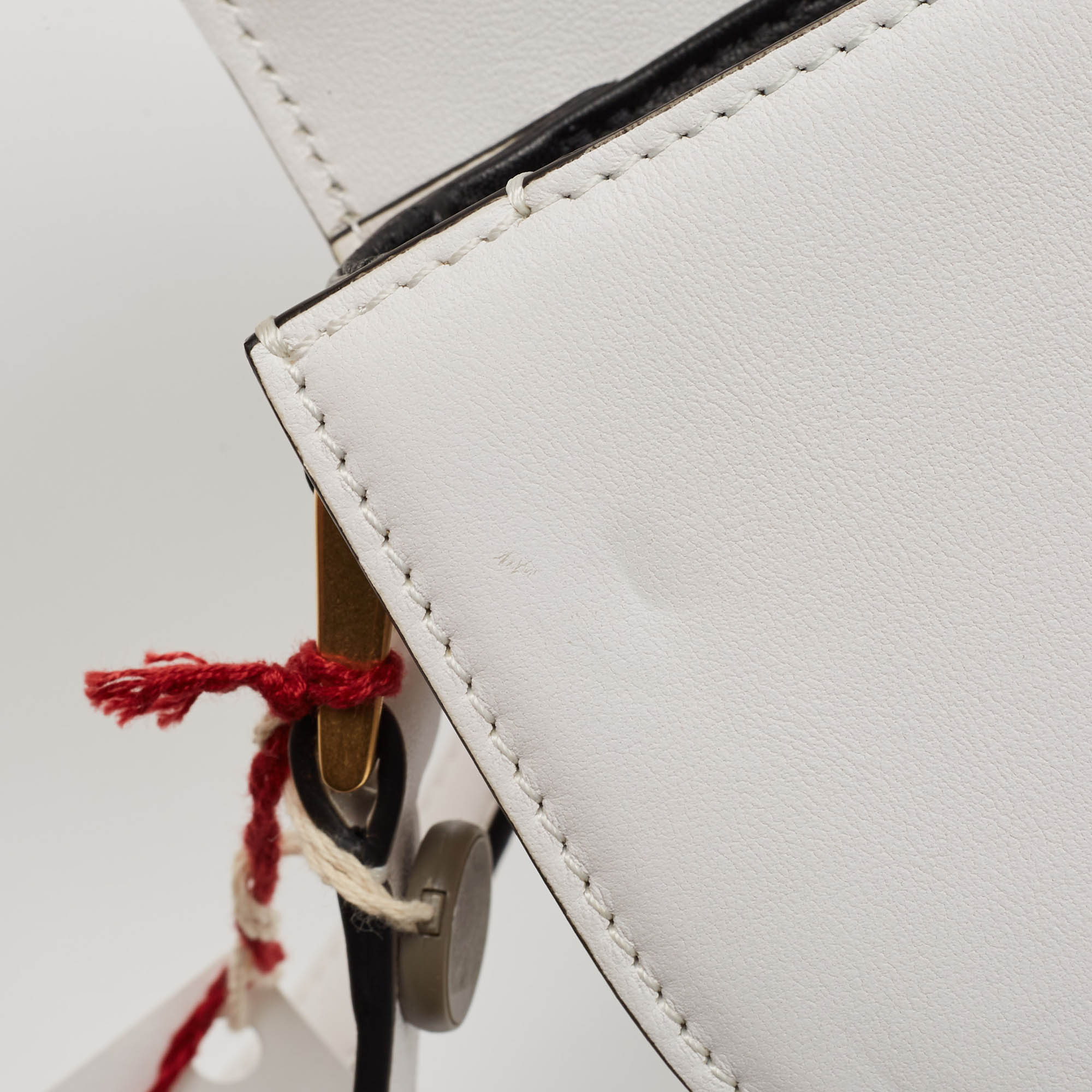 Valentino White Leather Small Supervee Crossbody Bag