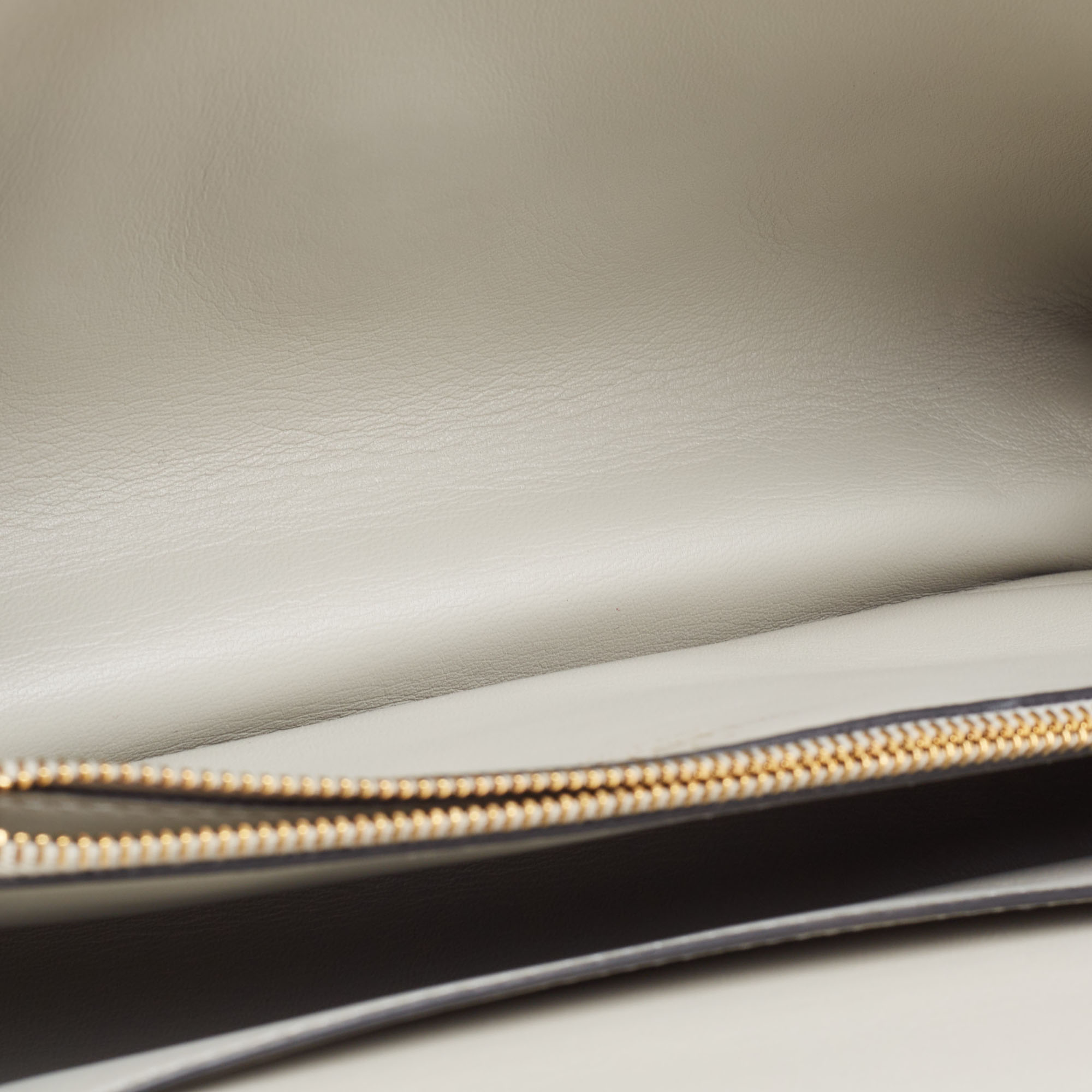 Valentino Ivory Leather Stud Sign Shoulder Bag