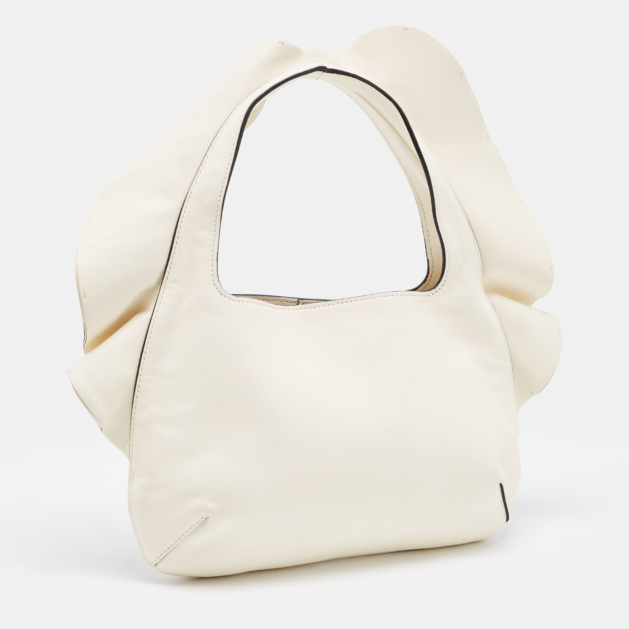 Valentino Off-White Leather 04 Rouches Edition Atelier Hobo