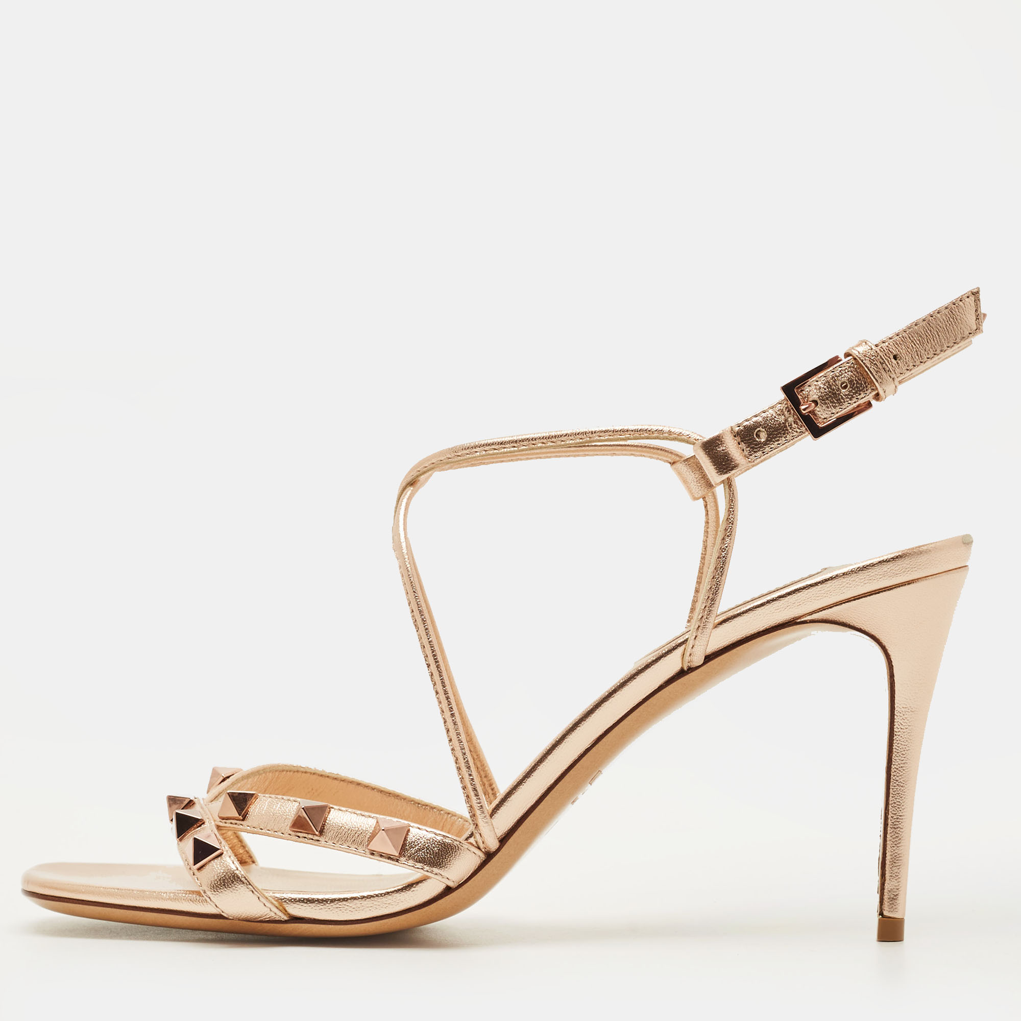 Valentino Rockstud Size Metallic Leather Ankle Strap Sandals
Valentino Rockstud Size Metallic Leather Ankle Strap Sandals