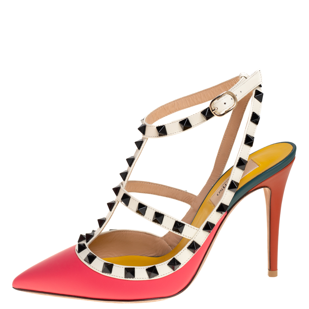 Valentino Multicolor Leather Black Rockstud Pointed Toe Ankle Strap Sandals Size
Valentino Multicolor Leather Black Rockstud Pointed Toe Ankle Strap Sandals Size