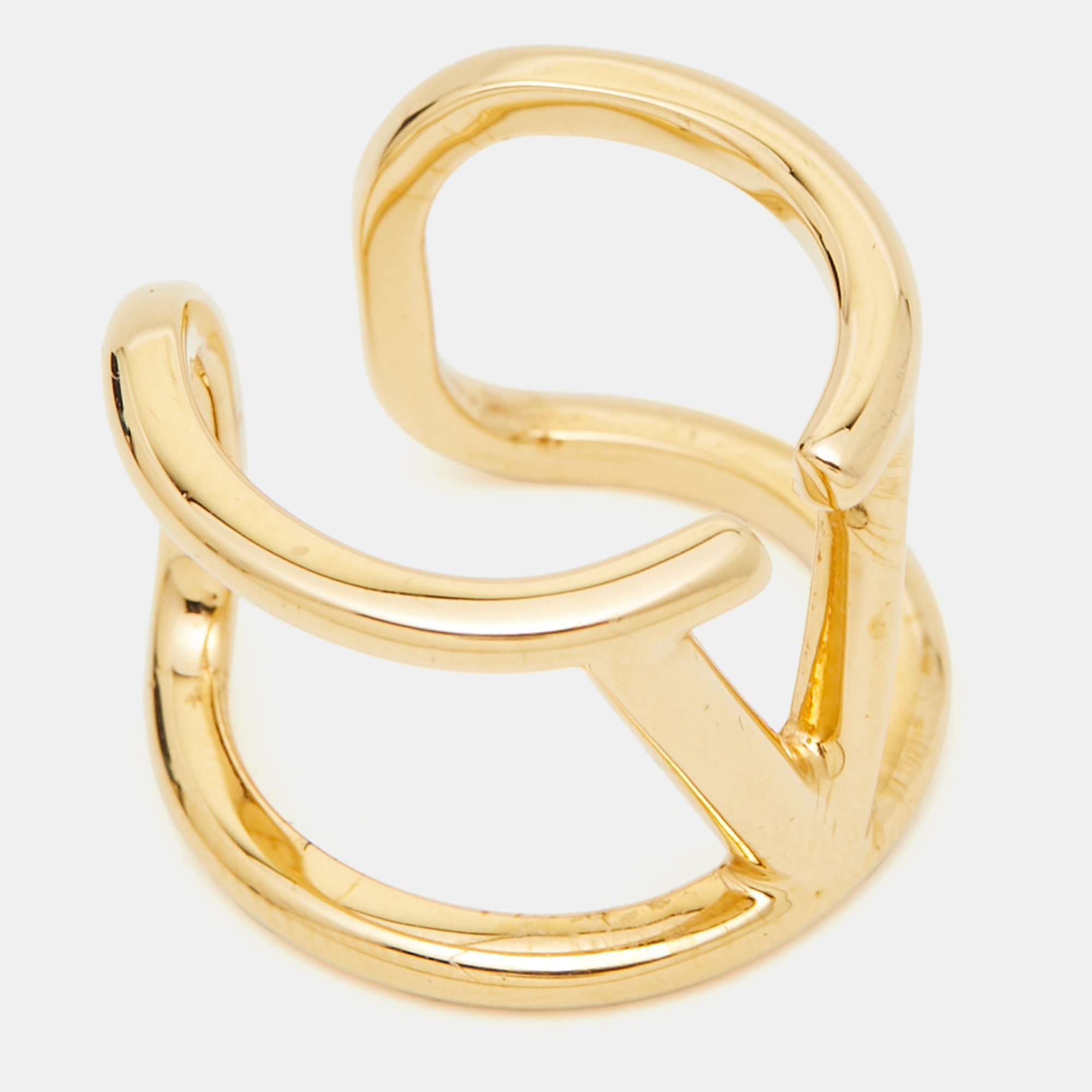 Valentino Vlogo Gold Tone Ring Size 57