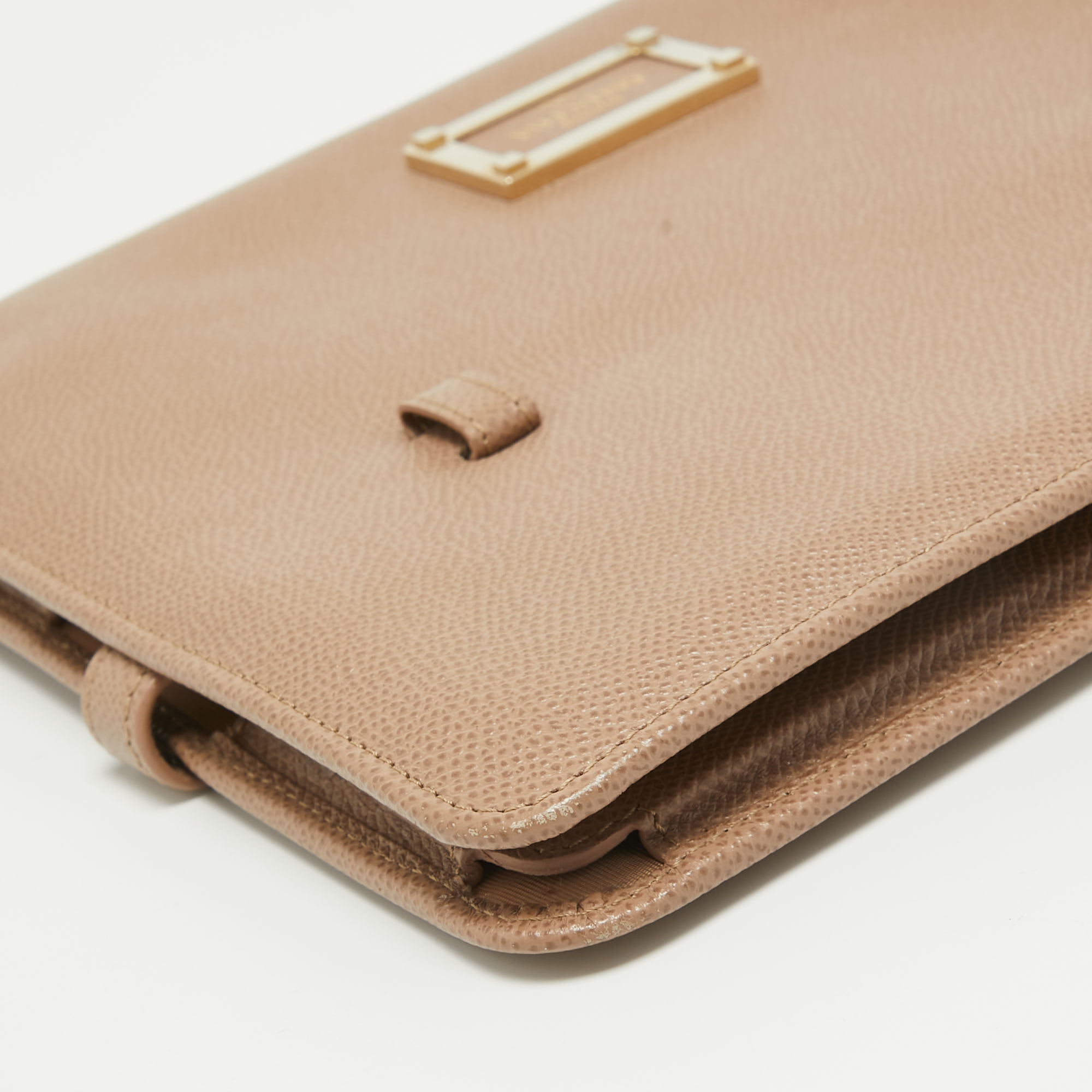 Valentino Beige Leather Flap IPad Cover