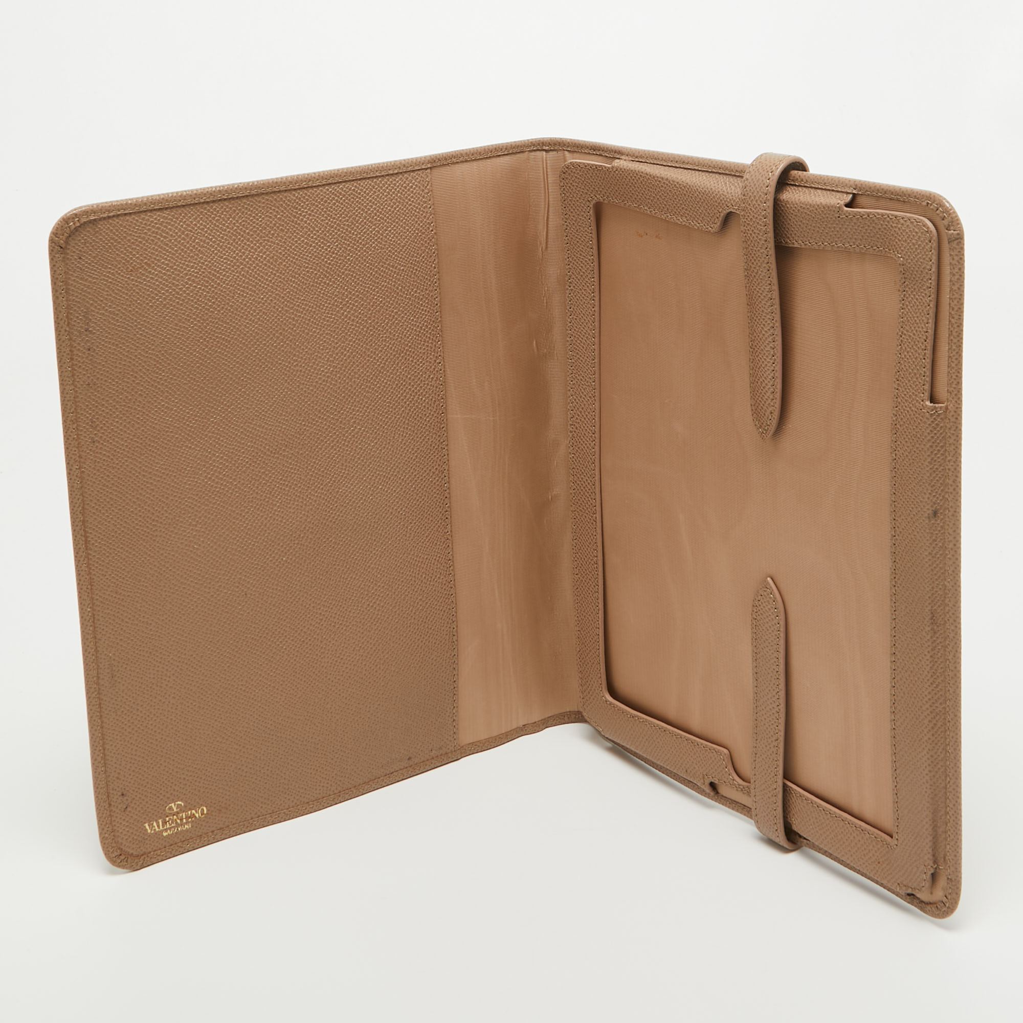 Valentino Beige Leather Flap IPad Cover