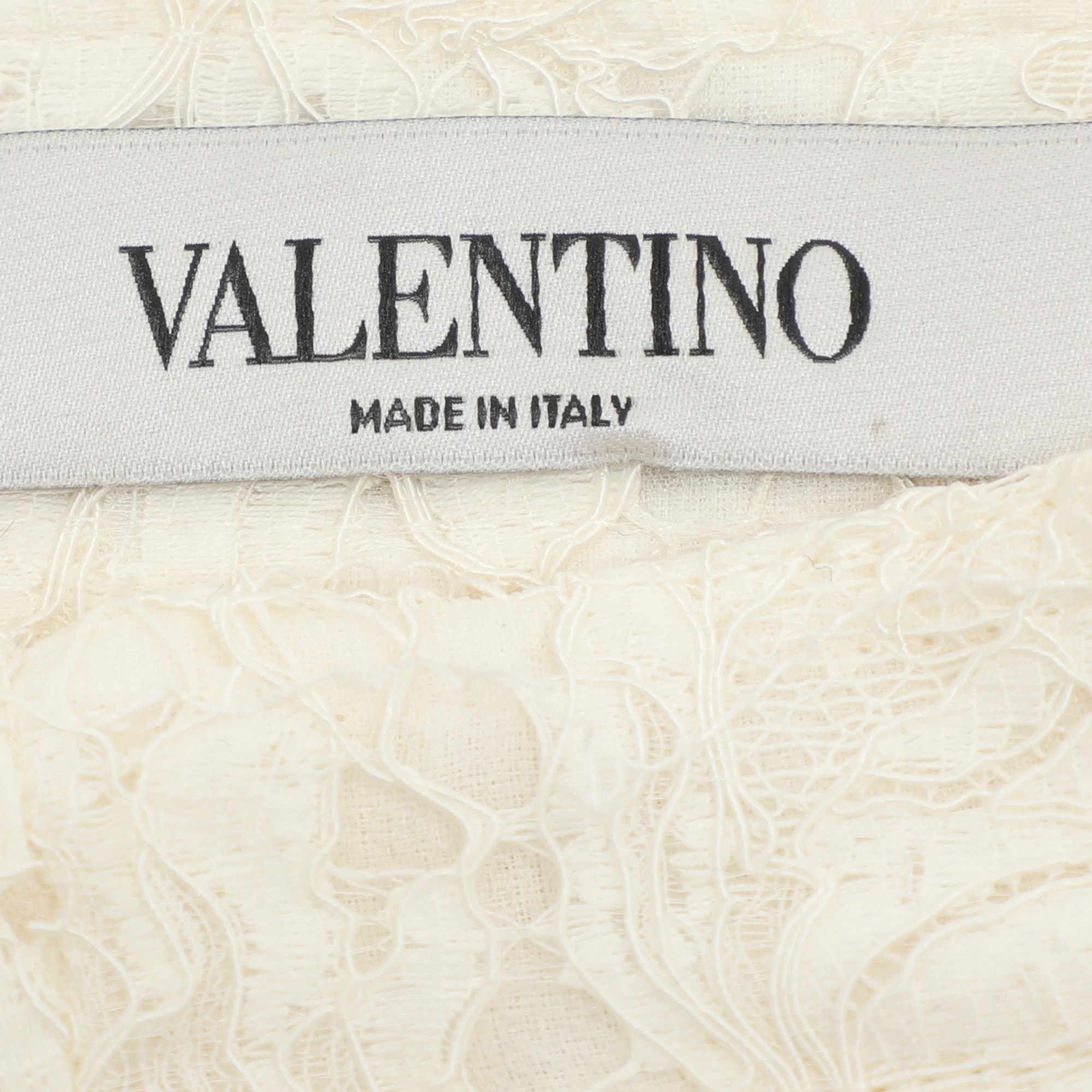 Valentino Cream Lace Wide Leg Trouser XS