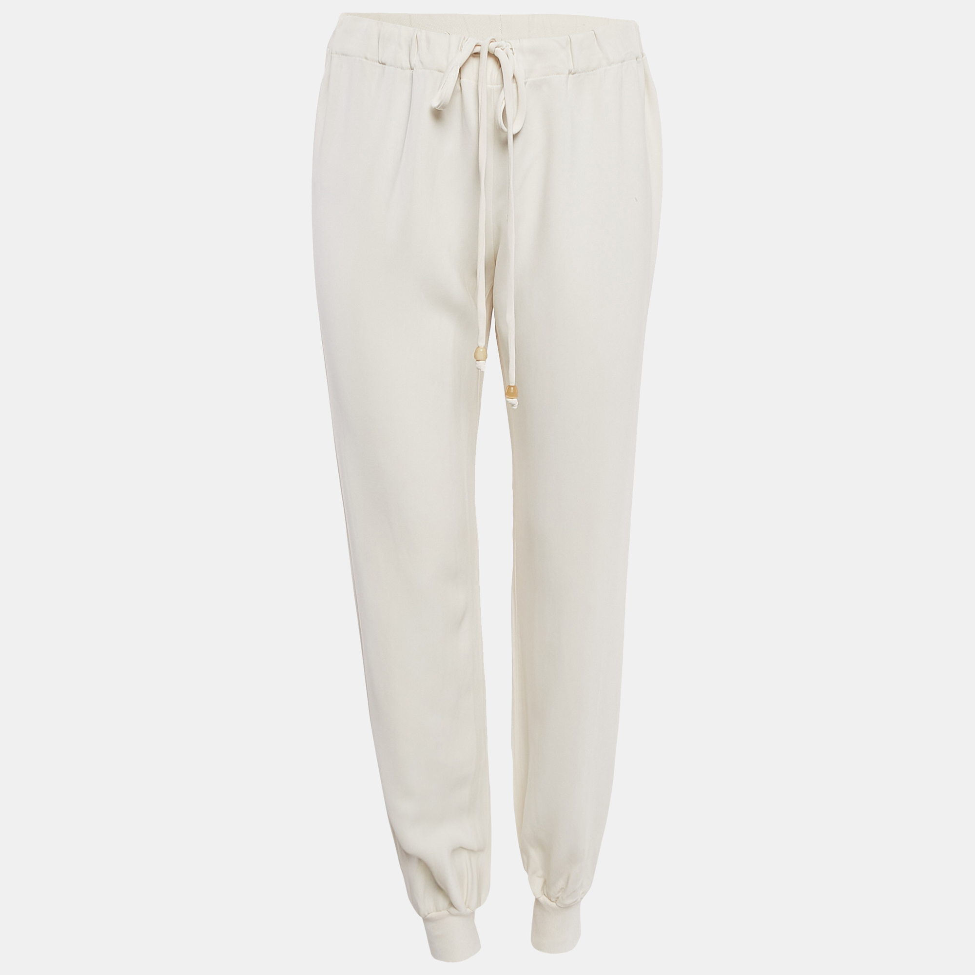 Valentino Off-White Crepe Pants M