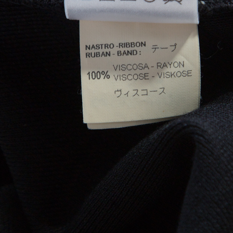 Valentino Black Stretch Knit Sleeveless Lace Insert Bodycon Dress M