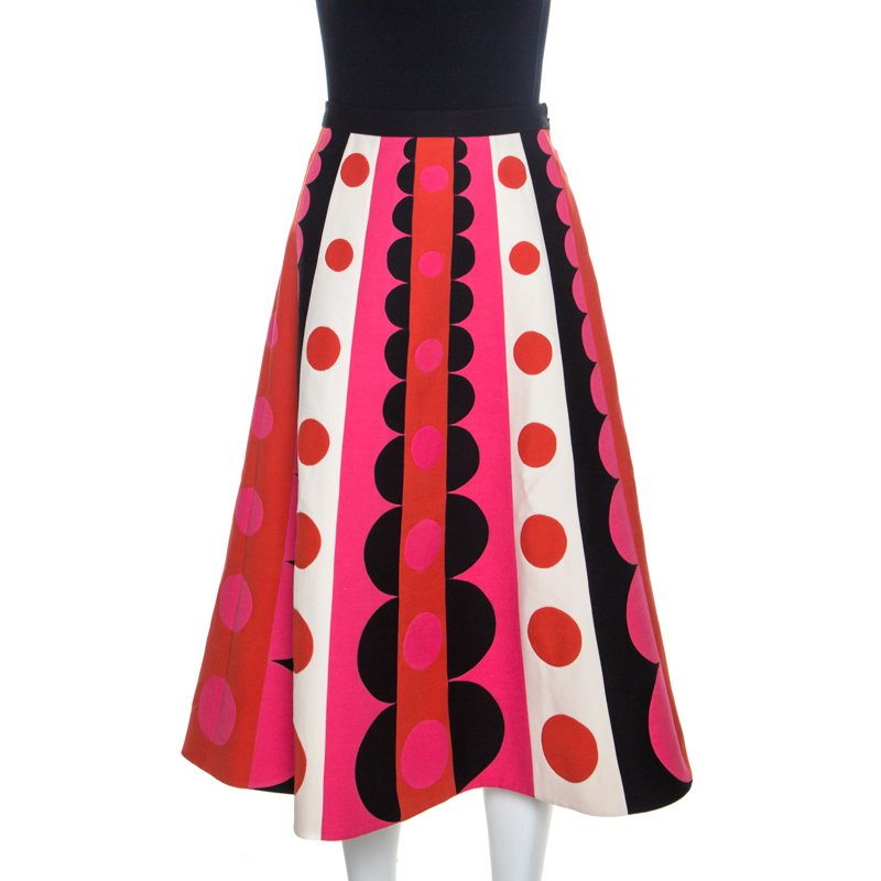 Valentino Multicolored Abstract Pattern Wool Crepe Midi Skirt, Multicolor
Valentino Multicolored Abstract Pattern Wool Crepe Midi Skirt, Multicolor