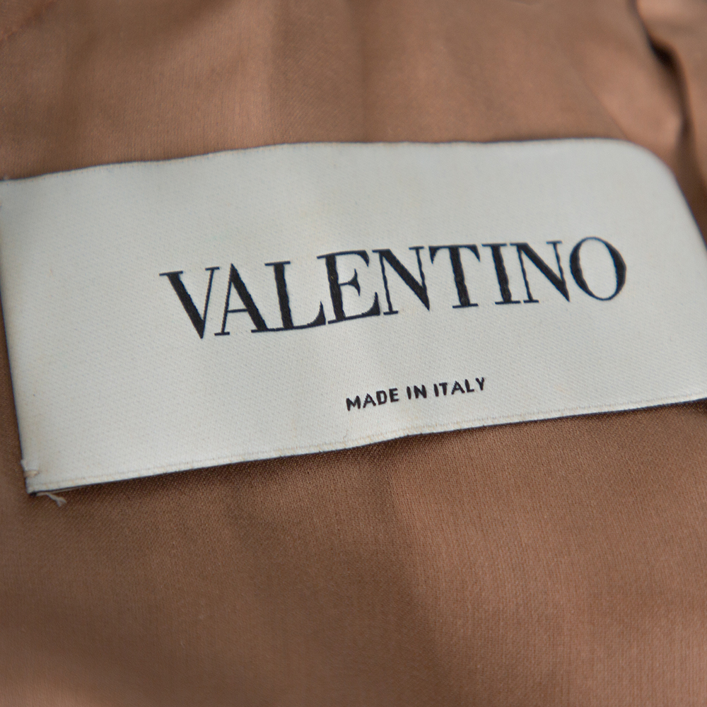 Valentino Black Lace Overlay Flute Sleeve Midi Dress S