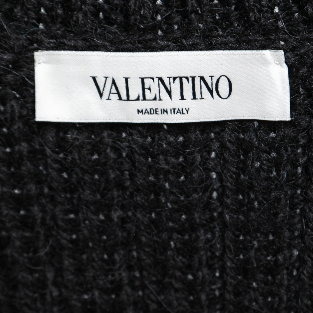 Valentino Black Sequin Embellished Wool Sweater Vest S