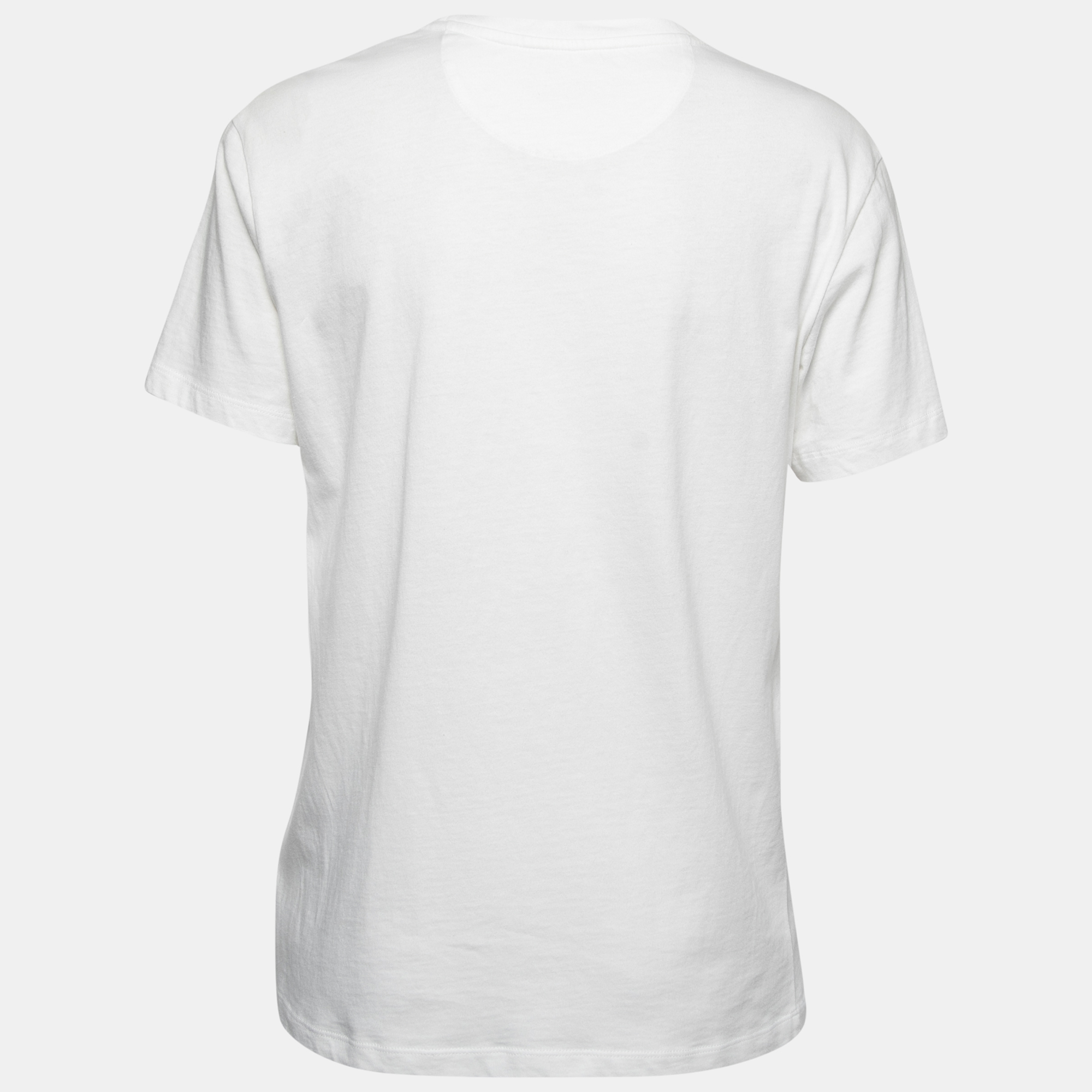 Valentino White Logo Printed Cotton Short Sleeve T-Shirt XS