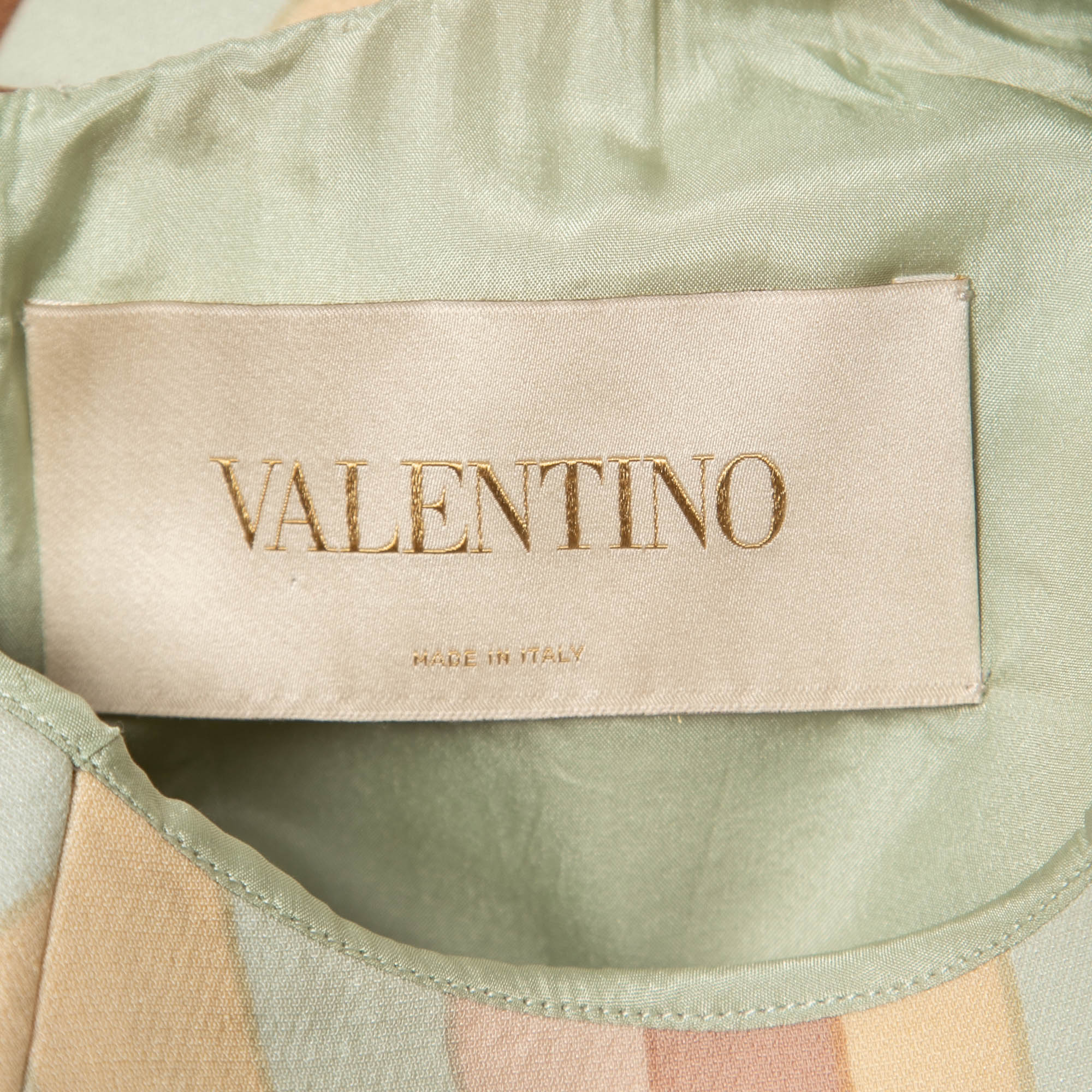 Valentino Multicolor Patterned Wool Shift Mini Dress M
