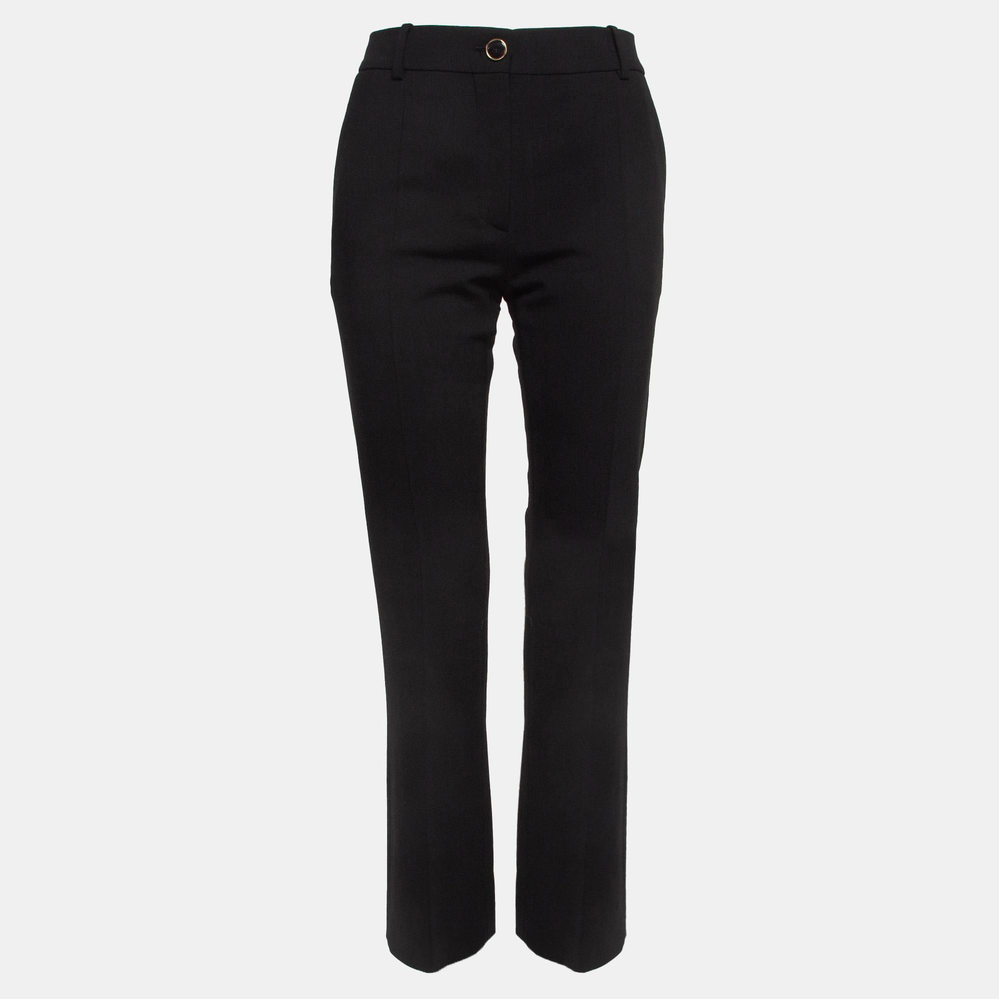 Valentino black wool flared trousers s
