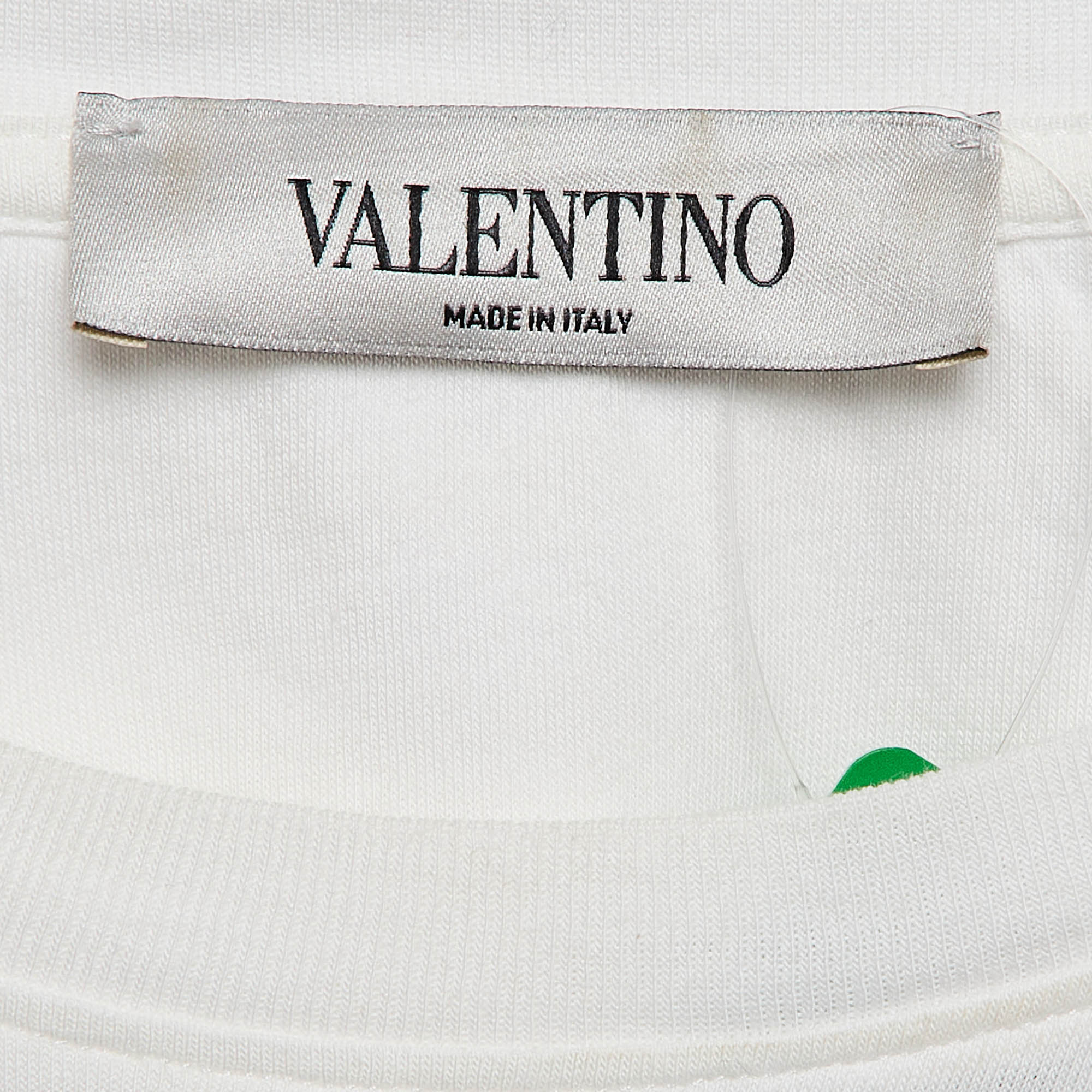 Valentino White Logo Printed Cotton Short Sleeve T-Shirt XS