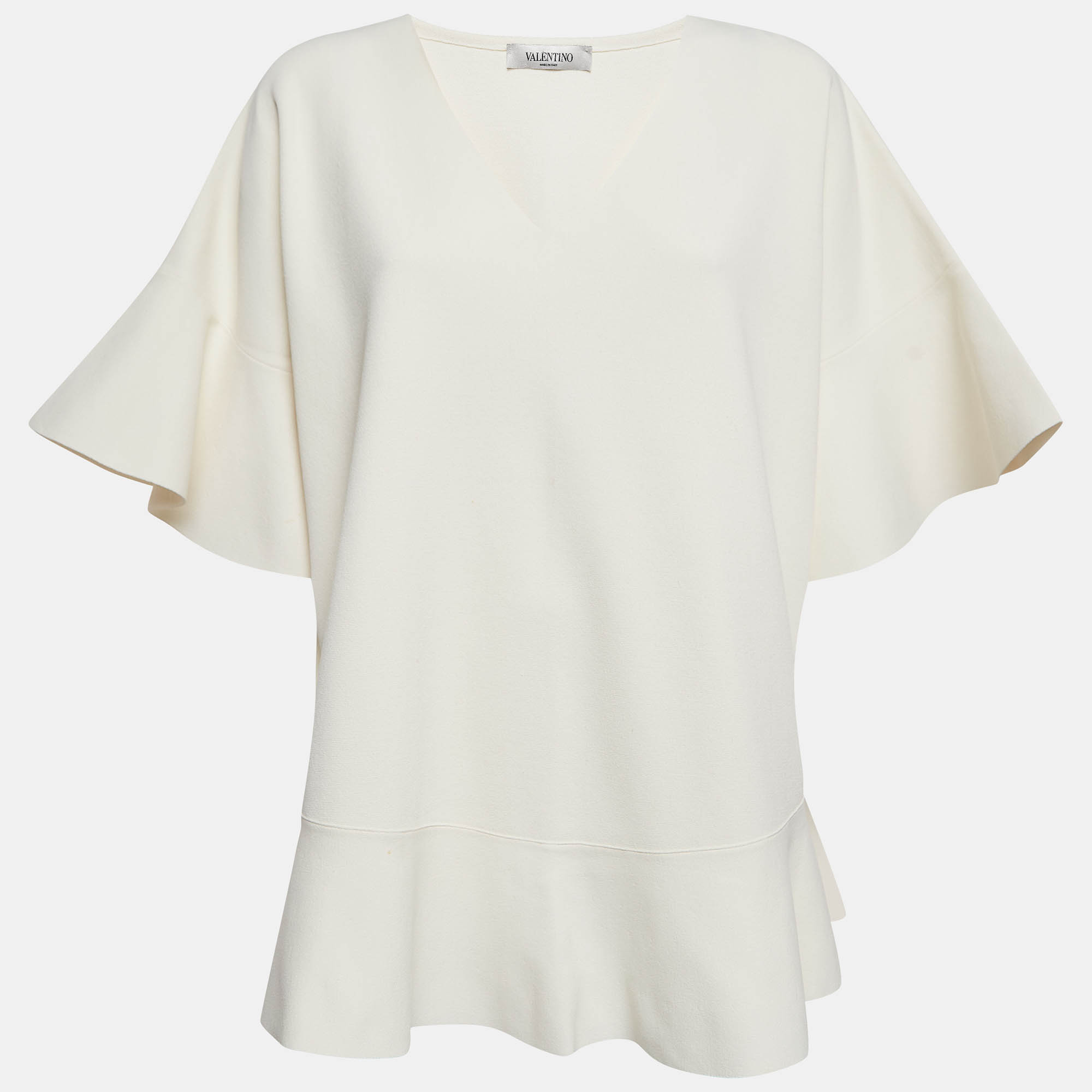 Valentino Off-White Knit Oversized Top M