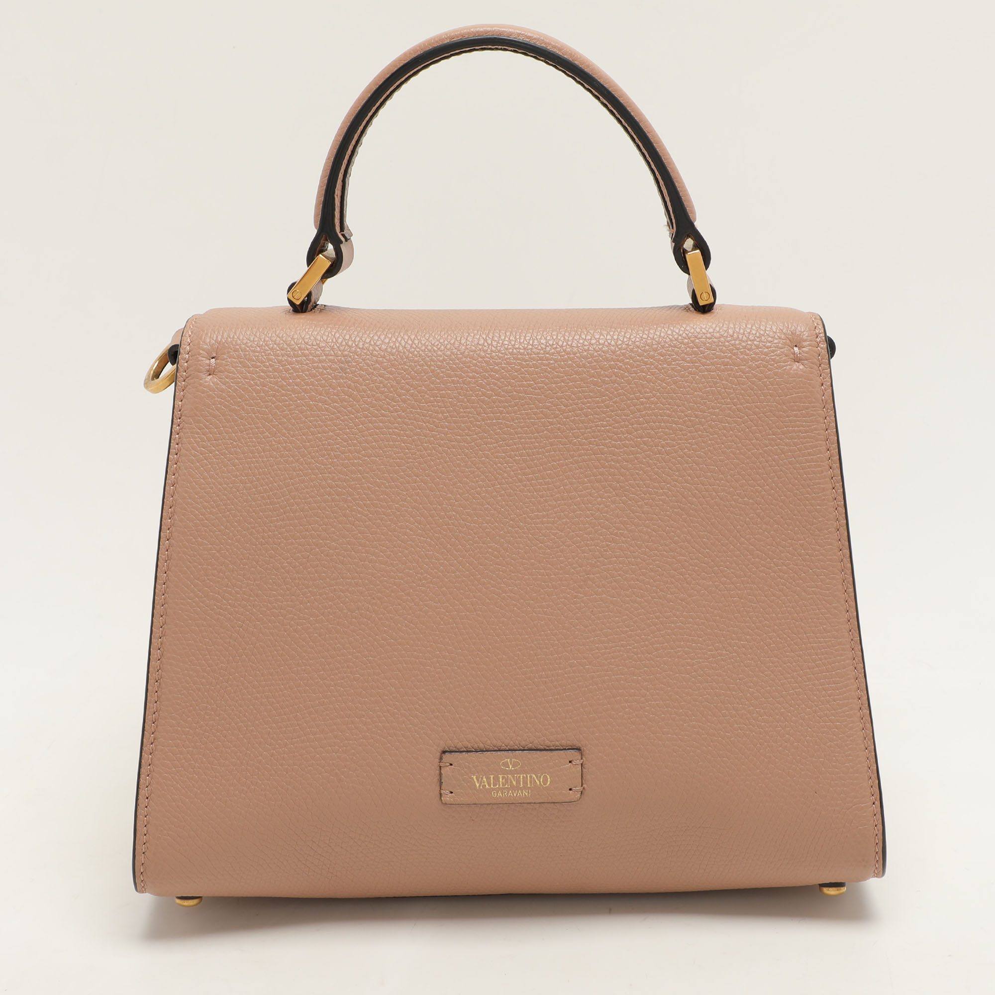 Valentino Beige Leather Small VSLING Top Handle Bag