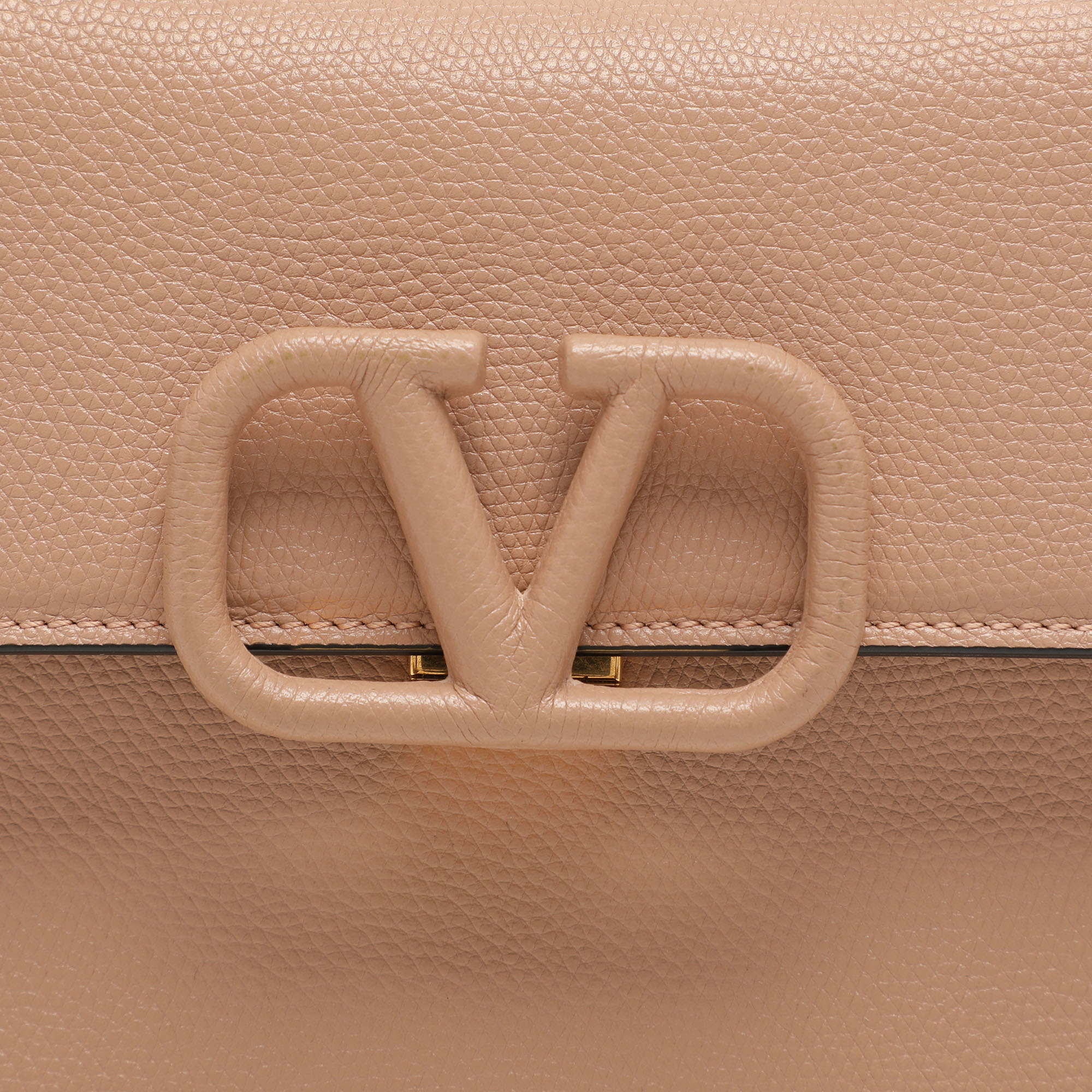 Valentino Beige Leather Small VSLING Top Handle Bag