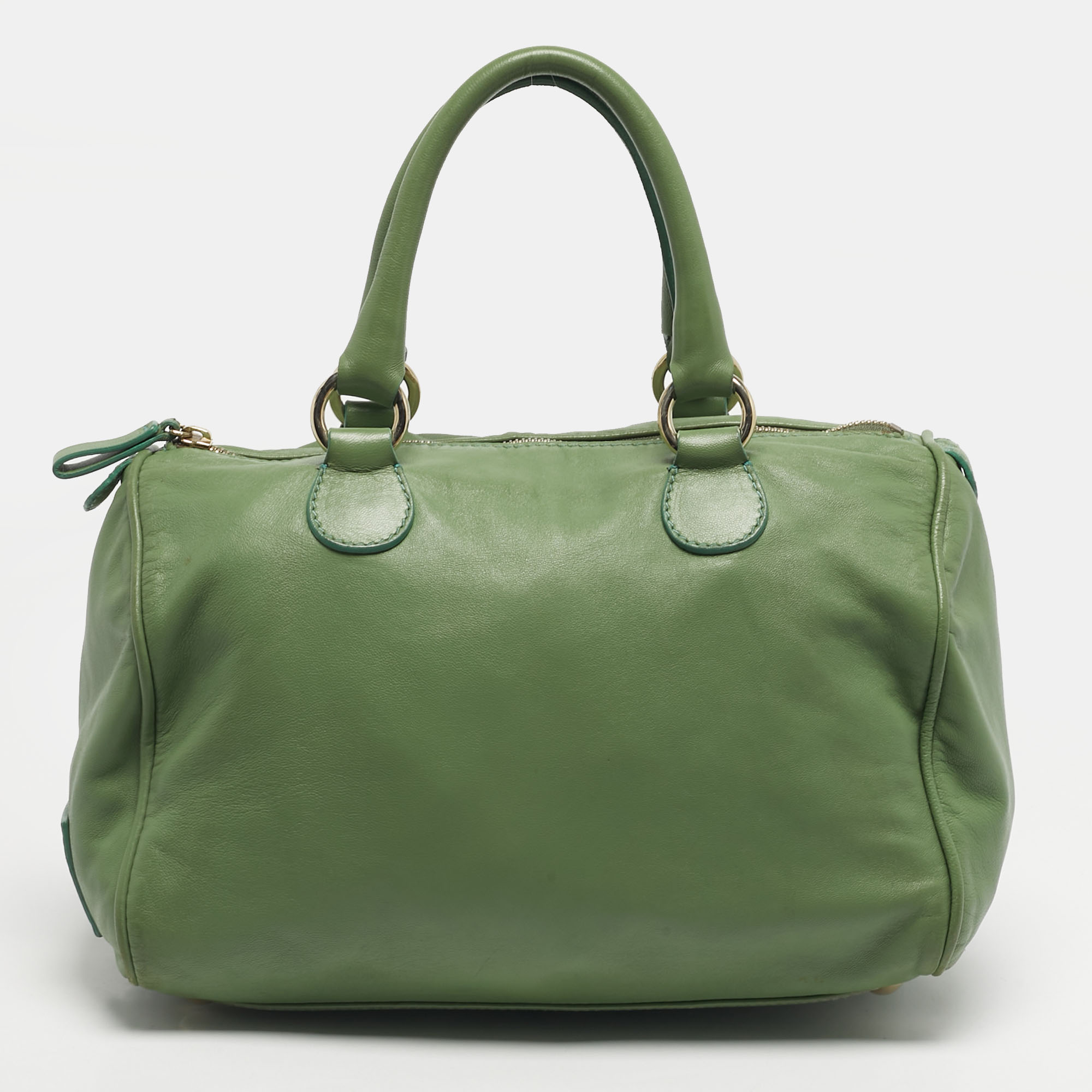 Valentino Green Leather Boston Bag
Valentino Green Leather Boston Bag