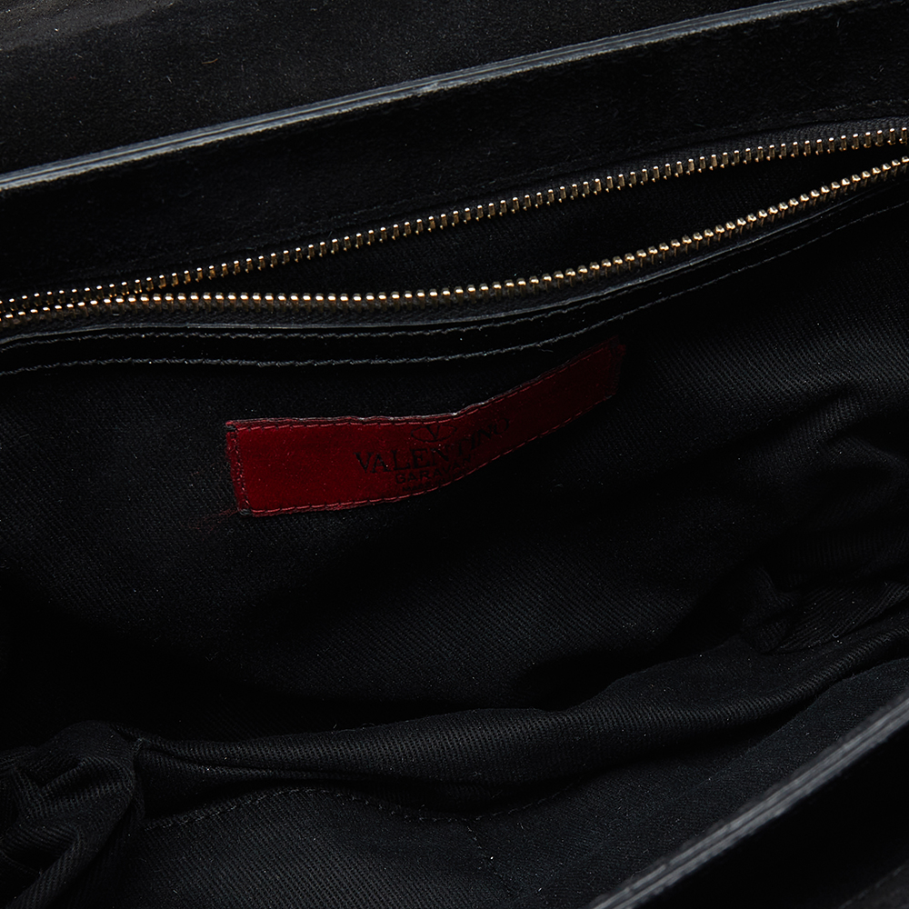 Valentino Black Patent Leather Shoulder Bag