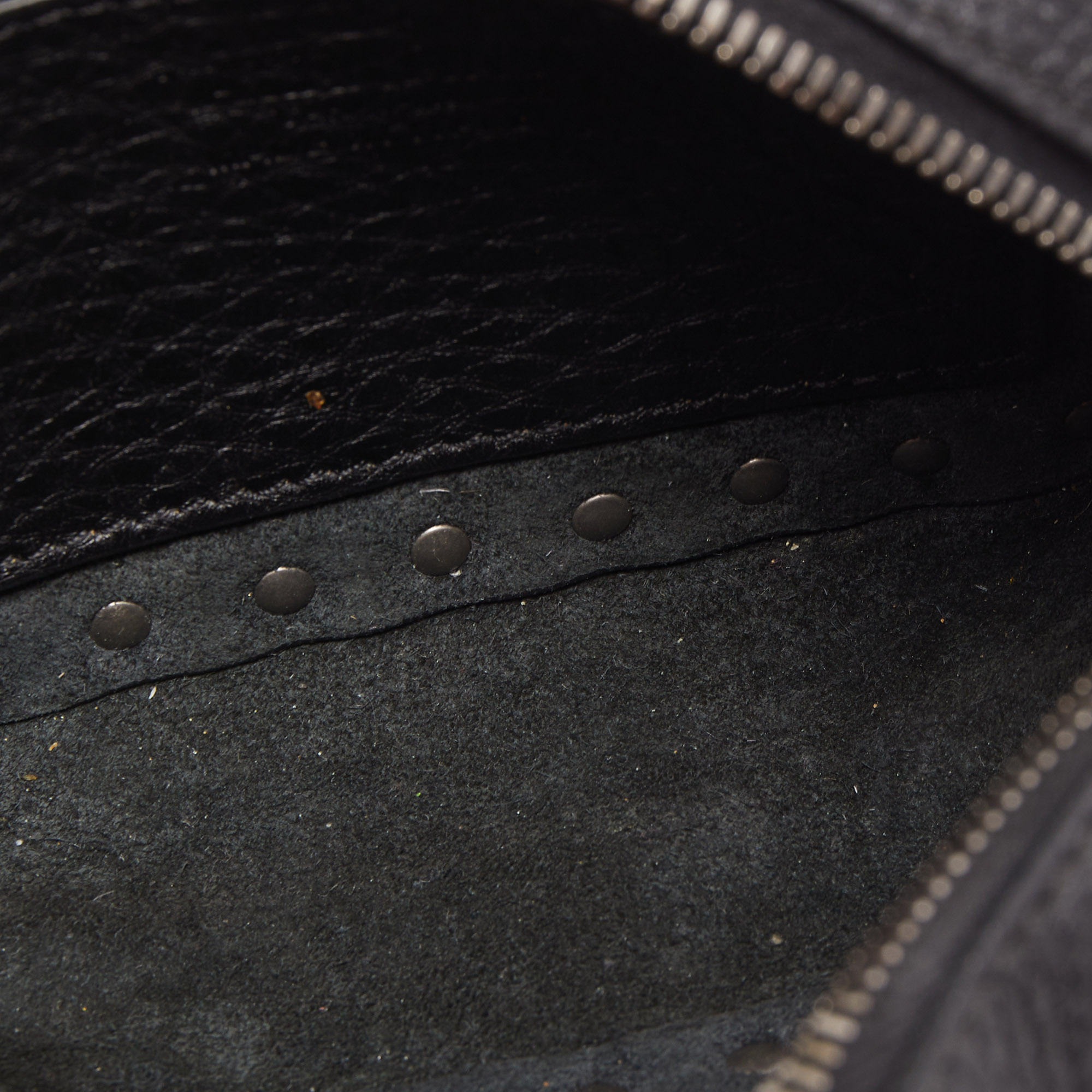 Valentino Black Leather Mini Rolling Rockstud Camera Chain Bag