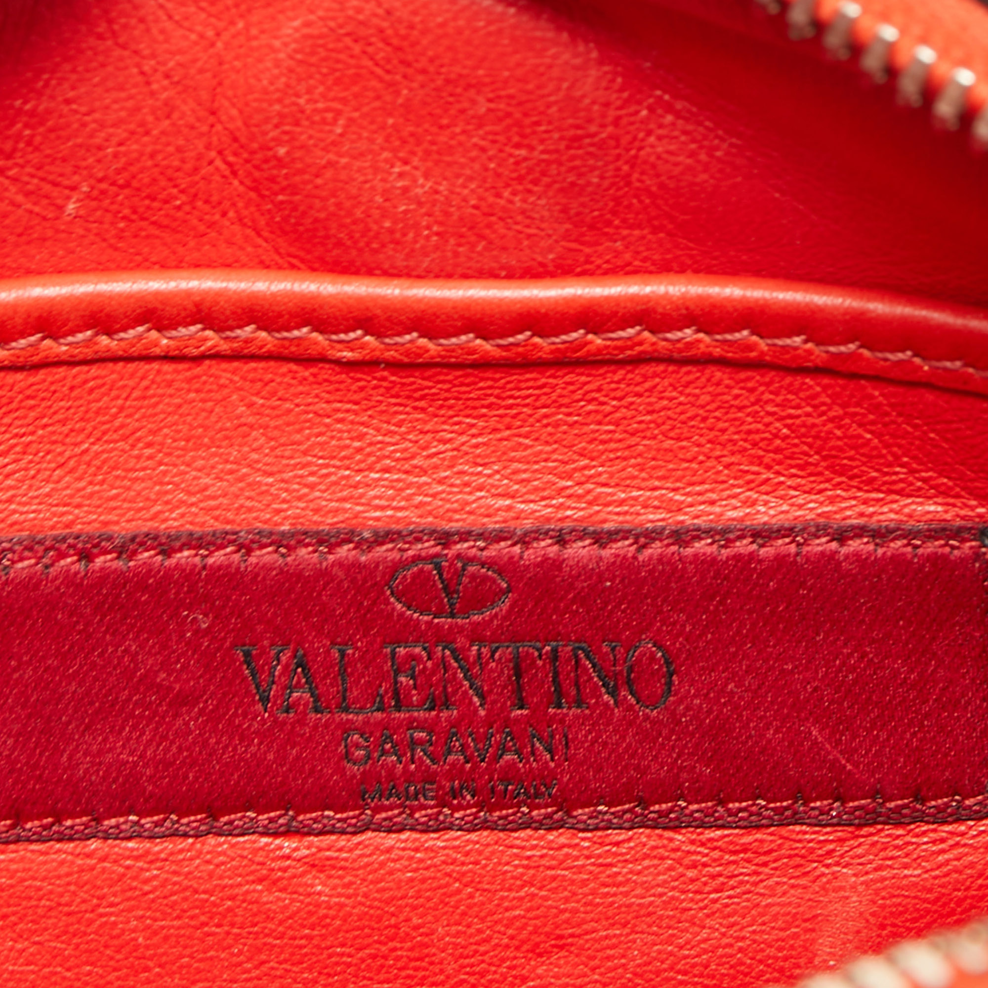 Valentino Red Leather Logo Go Crossbody Bag