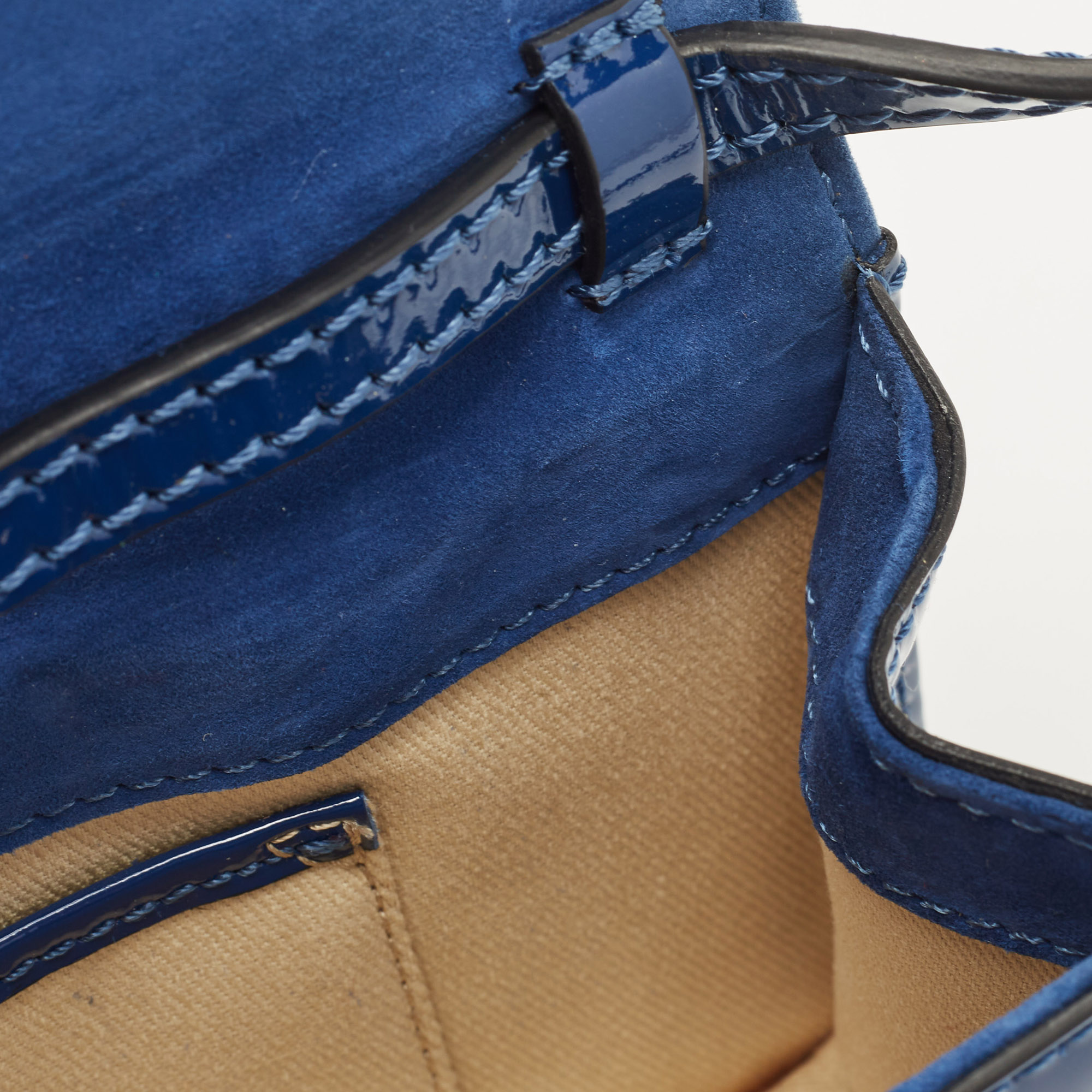 Valentino Blue Patent Leather Crossbody Bag