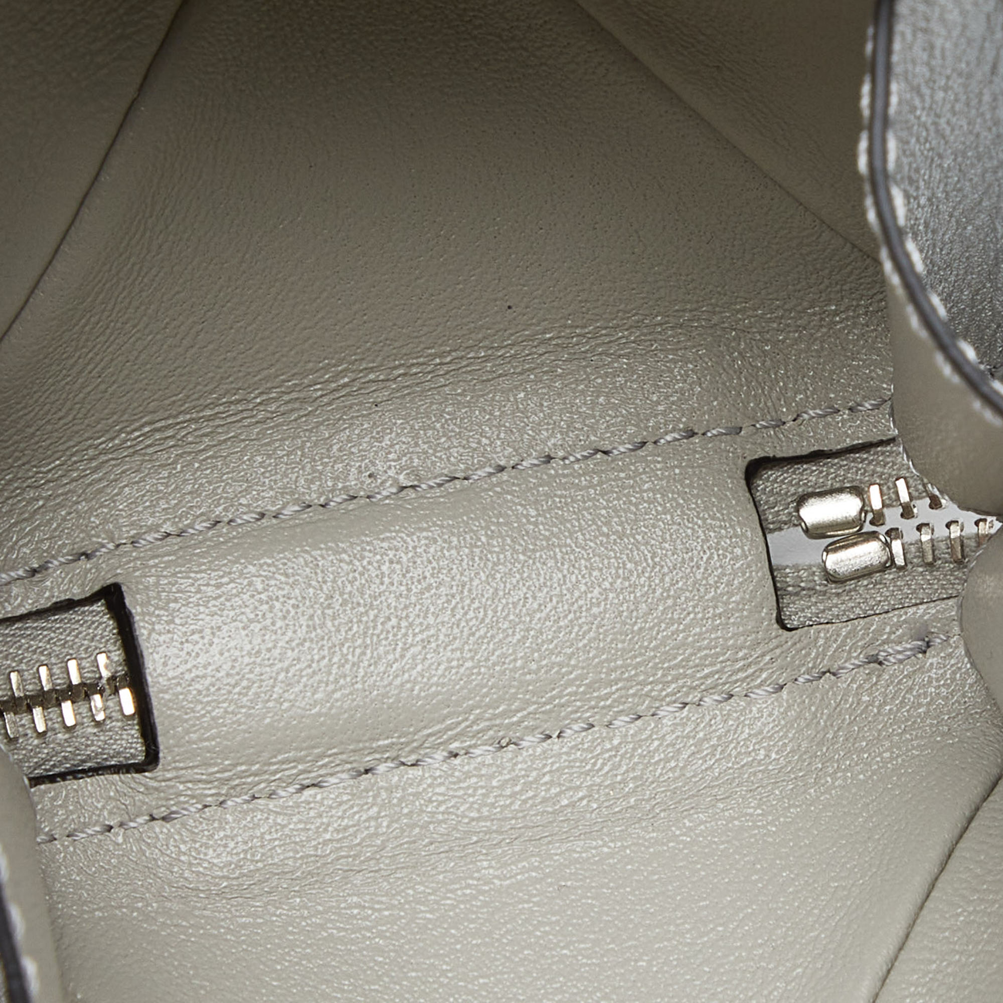 Valentino Silver Leather Zip Chain Coin Purse
