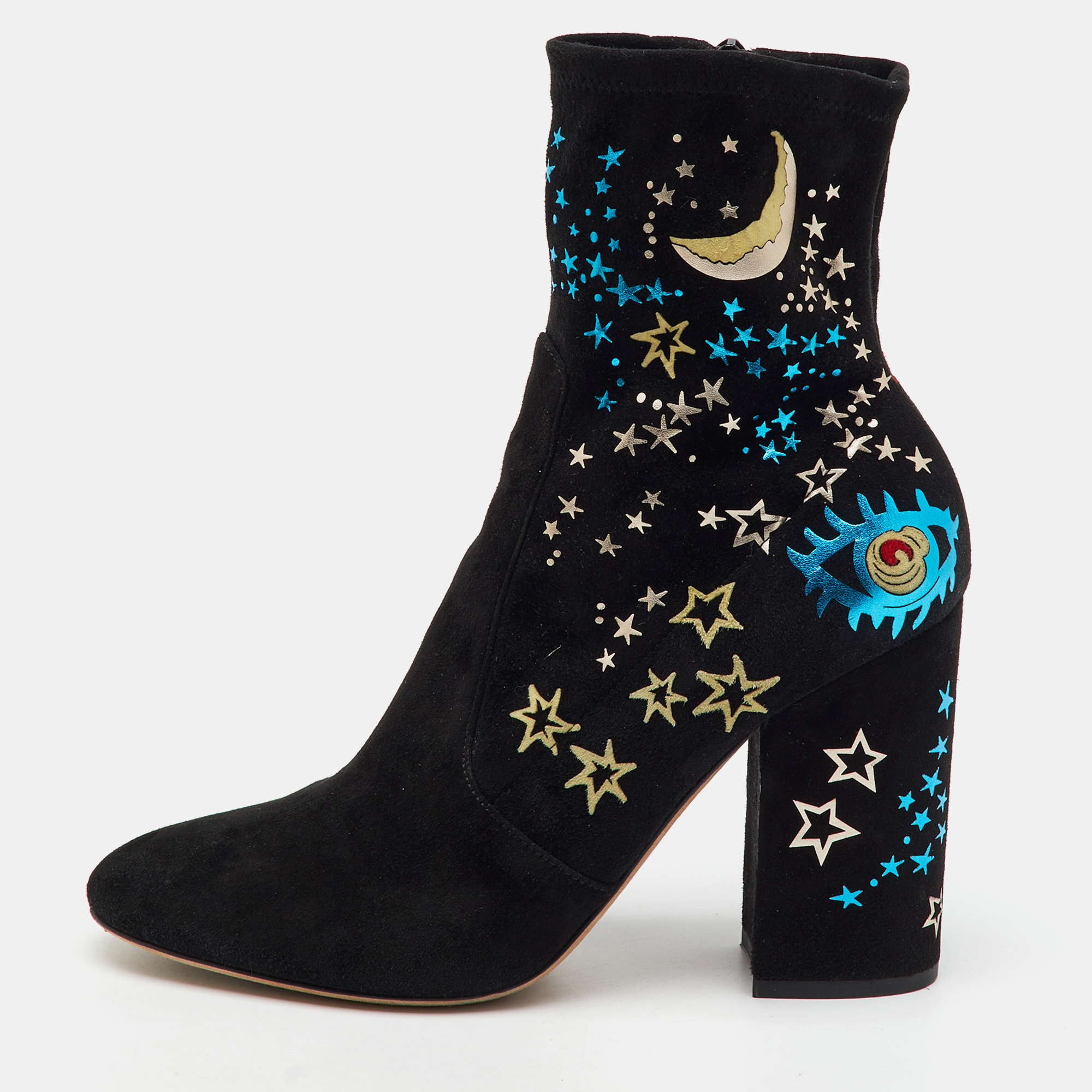 Valentino Black Suede Astro Couture Block Heel Ankle Length Boots Size
Valentino Black Suede Astro Couture Block Heel Ankle Length Boots Size