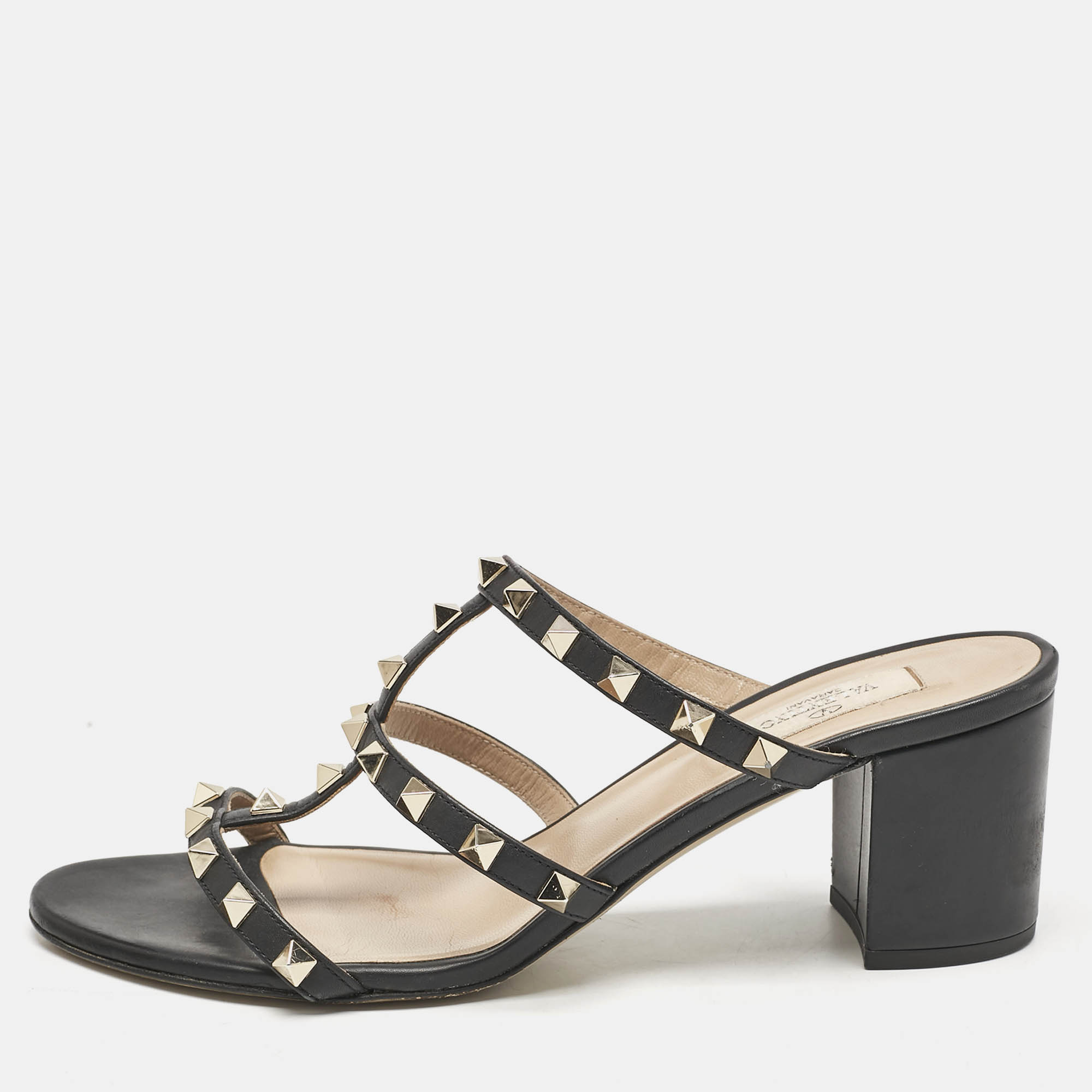 Valentino Black Leather Rockstud Block Heel Slide Sandals Size
Valentino Black Leather Rockstud Block Heel Slide Sandals Size