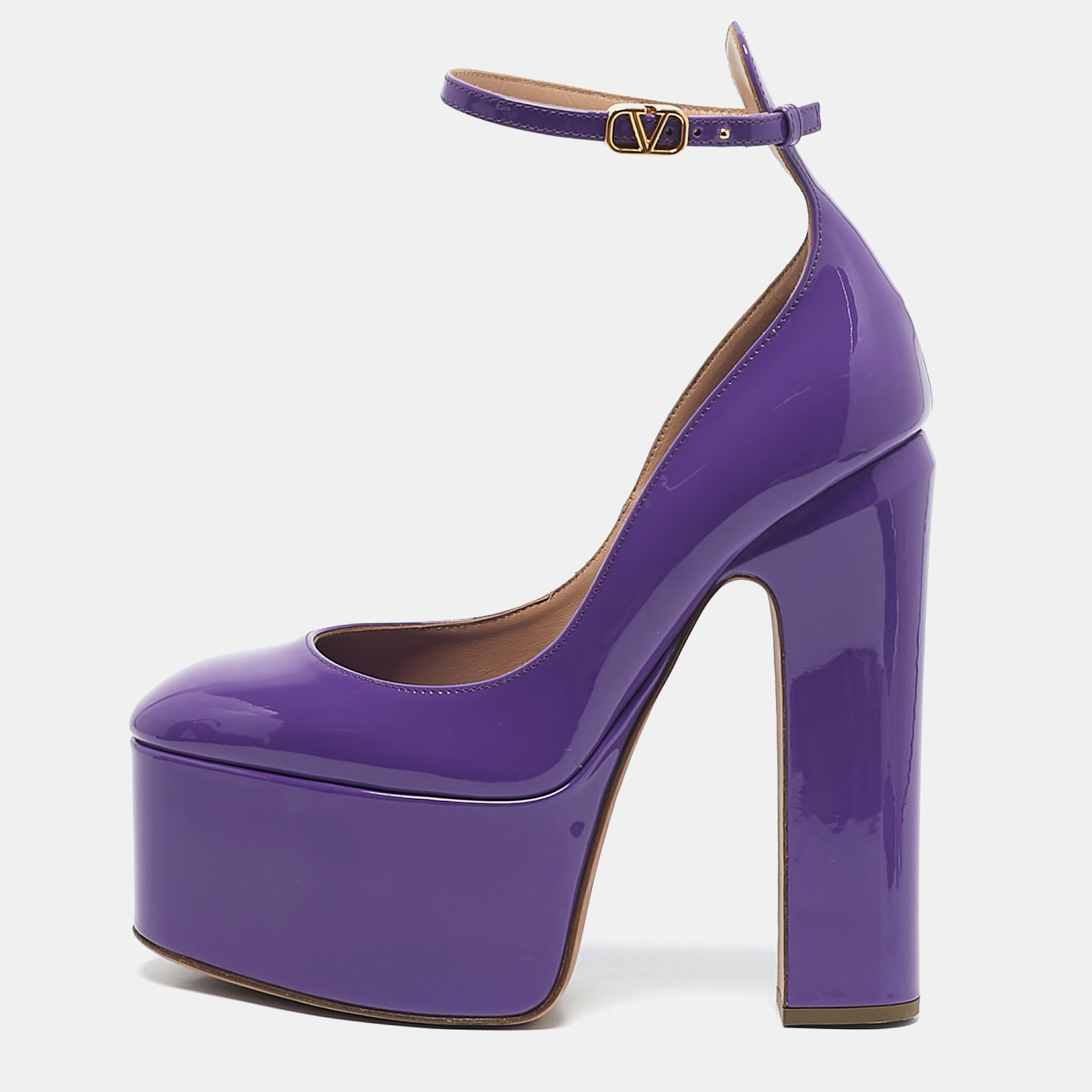 Valentino Purple Patent Leather Tango Platform Ankle Strap Block Heel Pumps Size
Valentino Purple Patent Leather Tango Platform Ankle Strap Block Heel Pumps Size