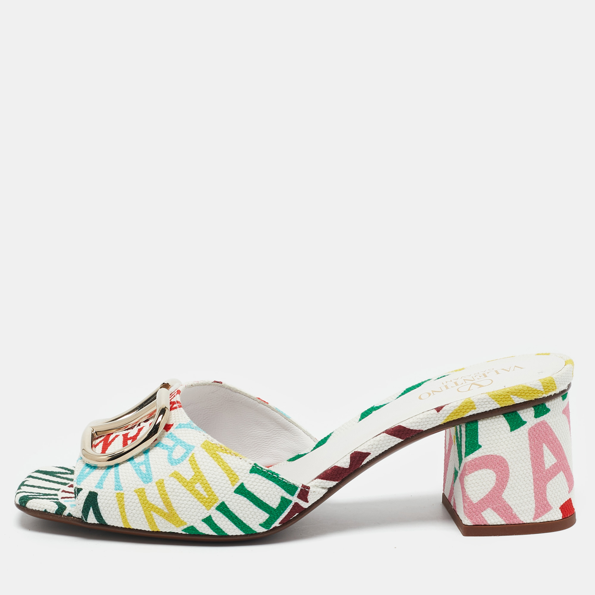 Valentino Multicolor Canvas Loop Escape V Logo Slide Sandals Size
Valentino Multicolor Canvas Loop Escape V Logo Slide Sandals Size