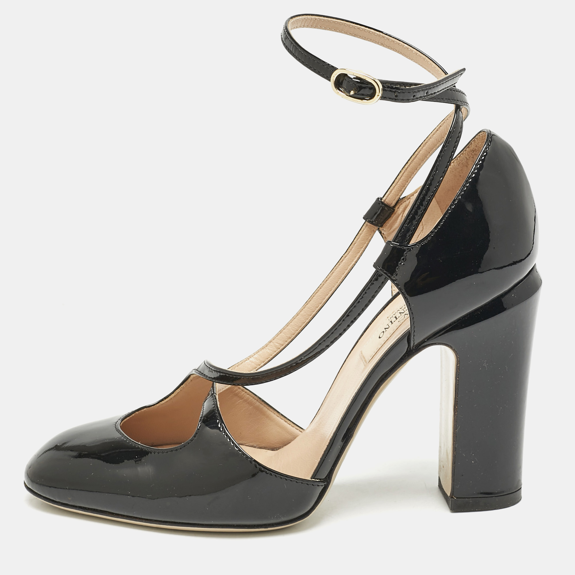 Valentino Black Patent Leather Ankle Strap Block Heel Pumps Size
Valentino Black Patent Leather Ankle Strap Block Heel Pumps Size