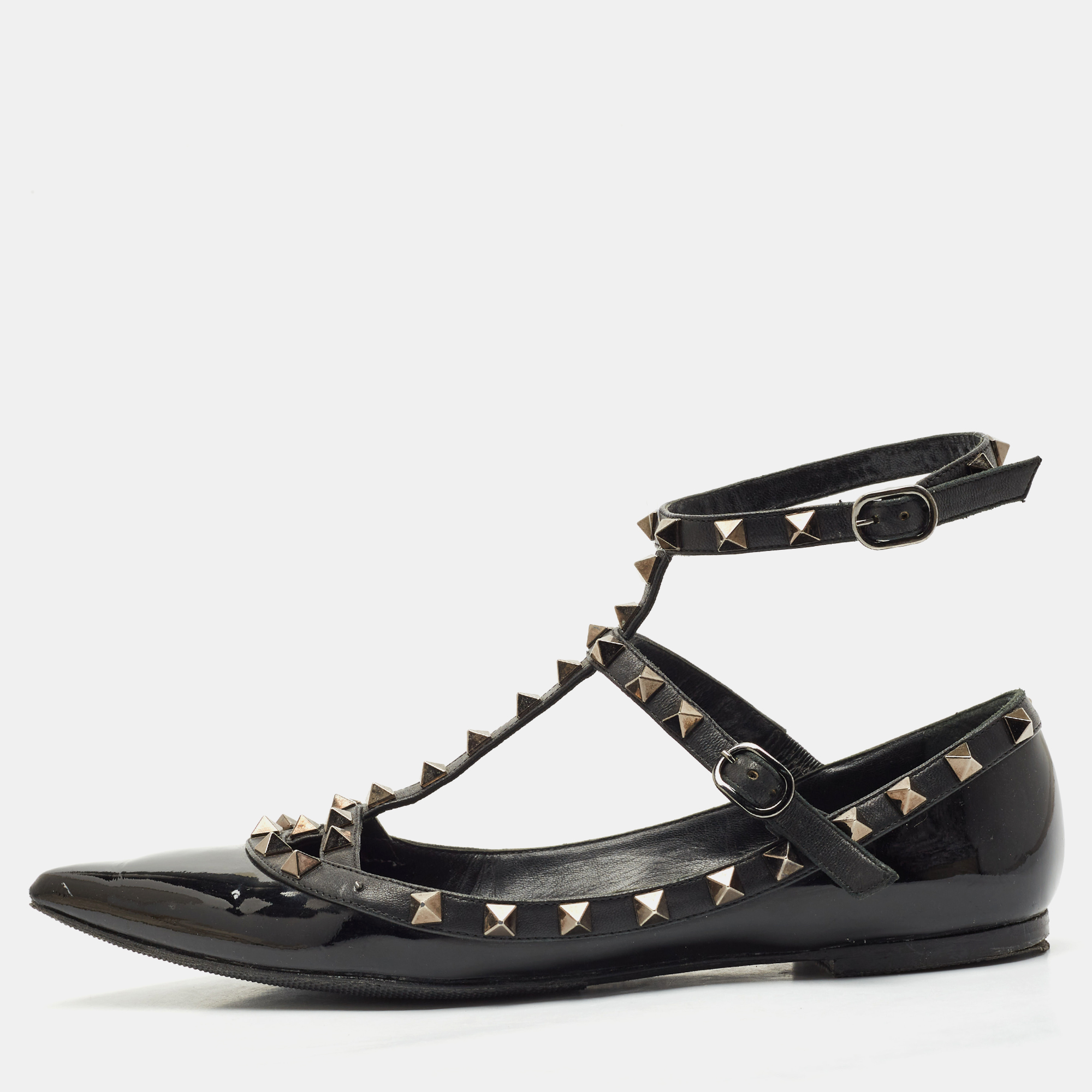Valentino Black Leather and Patent Rockstud Cage Ballet Flats Size
Valentino Black Leather and Patent Rockstud Cage Ballet Flats Size