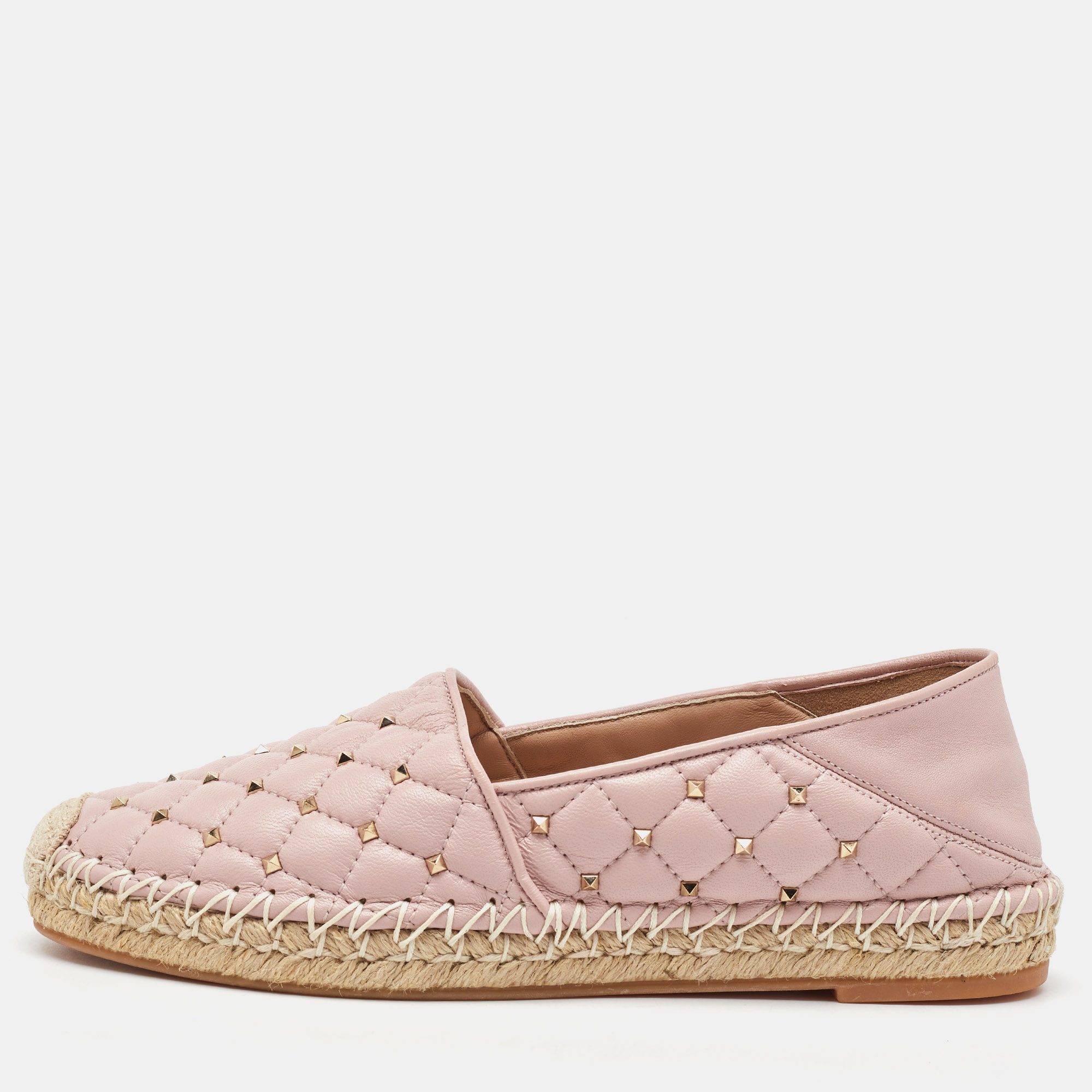 Valentino Light Pink Quilted Leather Rockstud Slip On Espadrille Flats Size
Valentino Light Pink Quilted Leather Rockstud Slip On Espadrille Flats Size