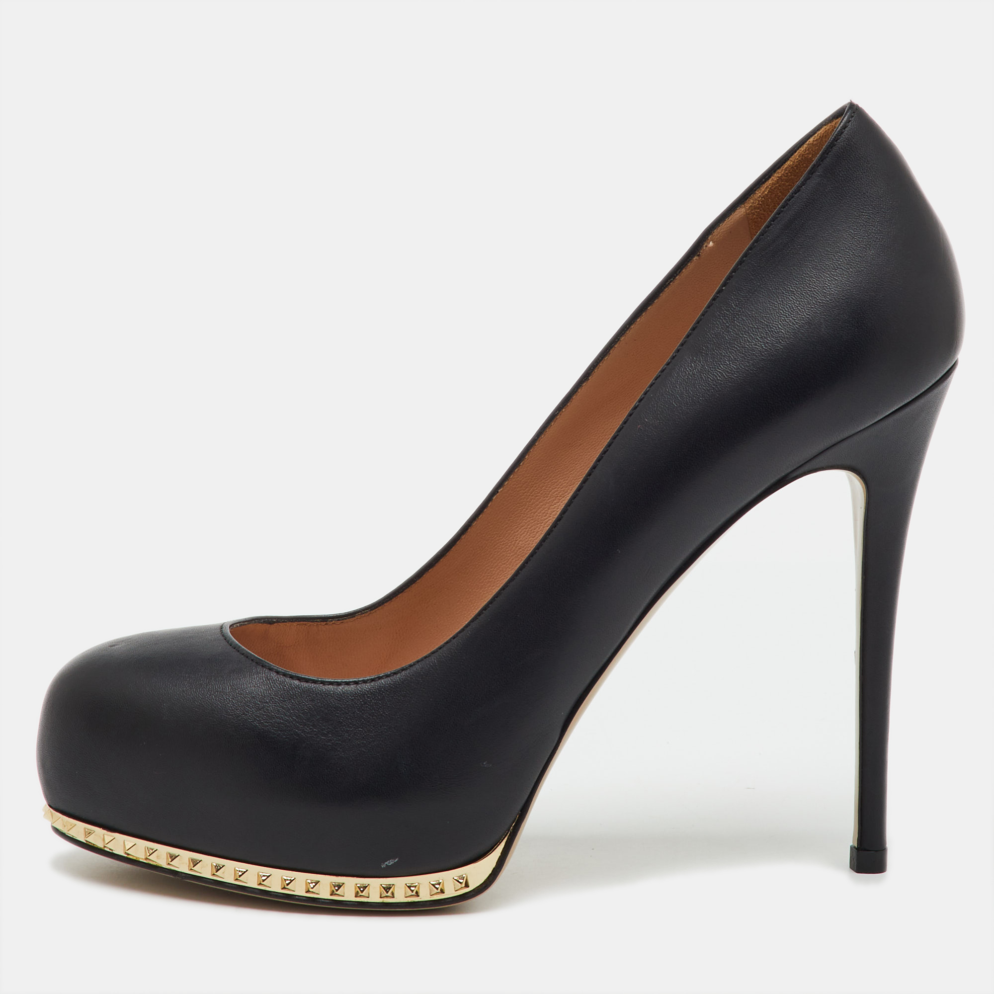 Valentino Black Leather Rockstud Round Toe Platform Pumps Size
Valentino Black Leather Rockstud Round Toe Platform Pumps Size