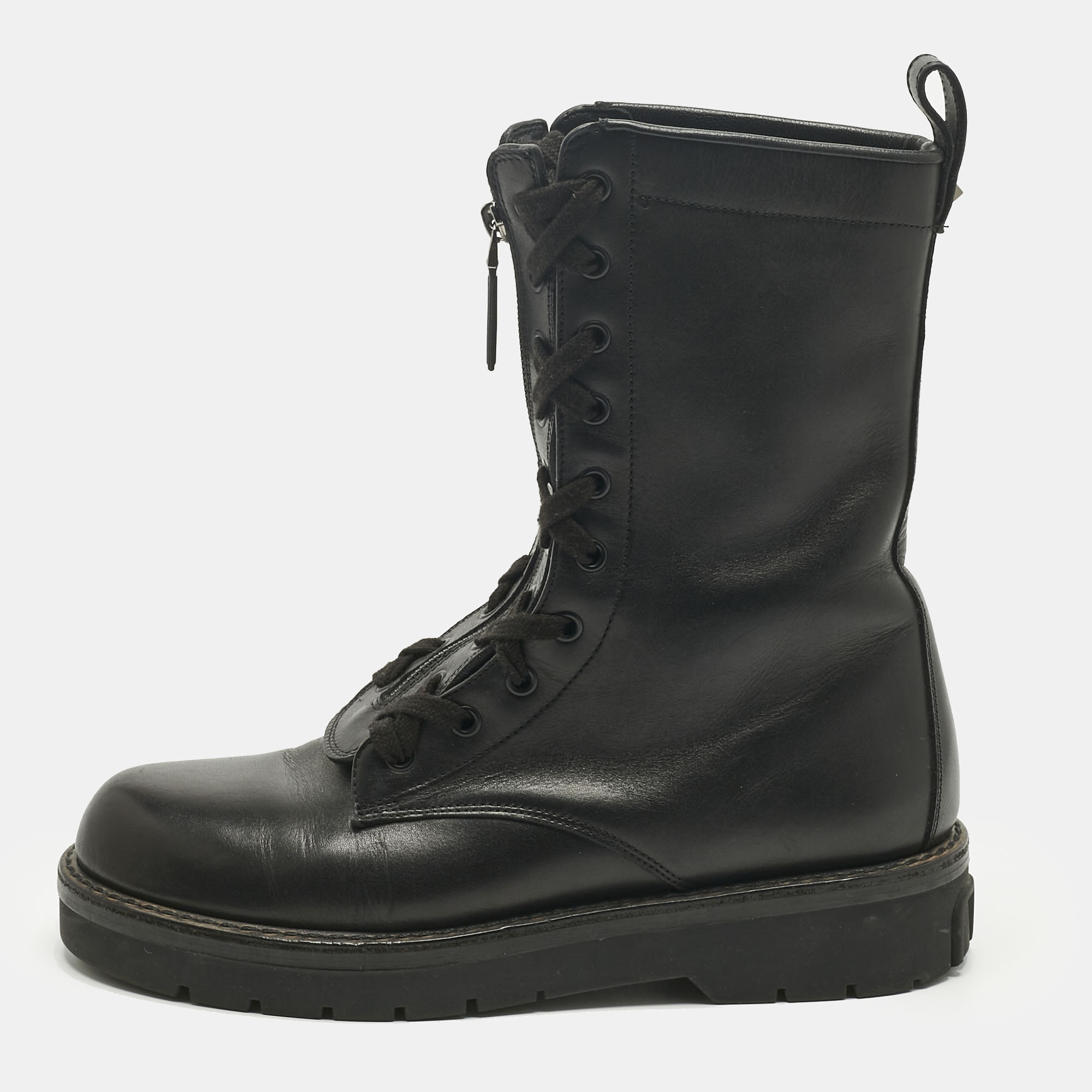 Valentino Black Leather Lace Up Combat Boots Size 
Valentino Black Leather Lace Up Combat Boots Size