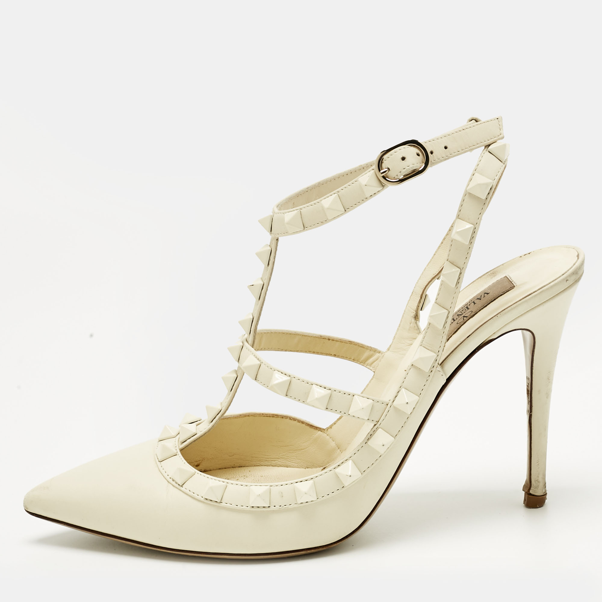 Valentino Off-white Leather Rockstud Pumps Size
Valentino Off-white Leather Rockstud Pumps Size