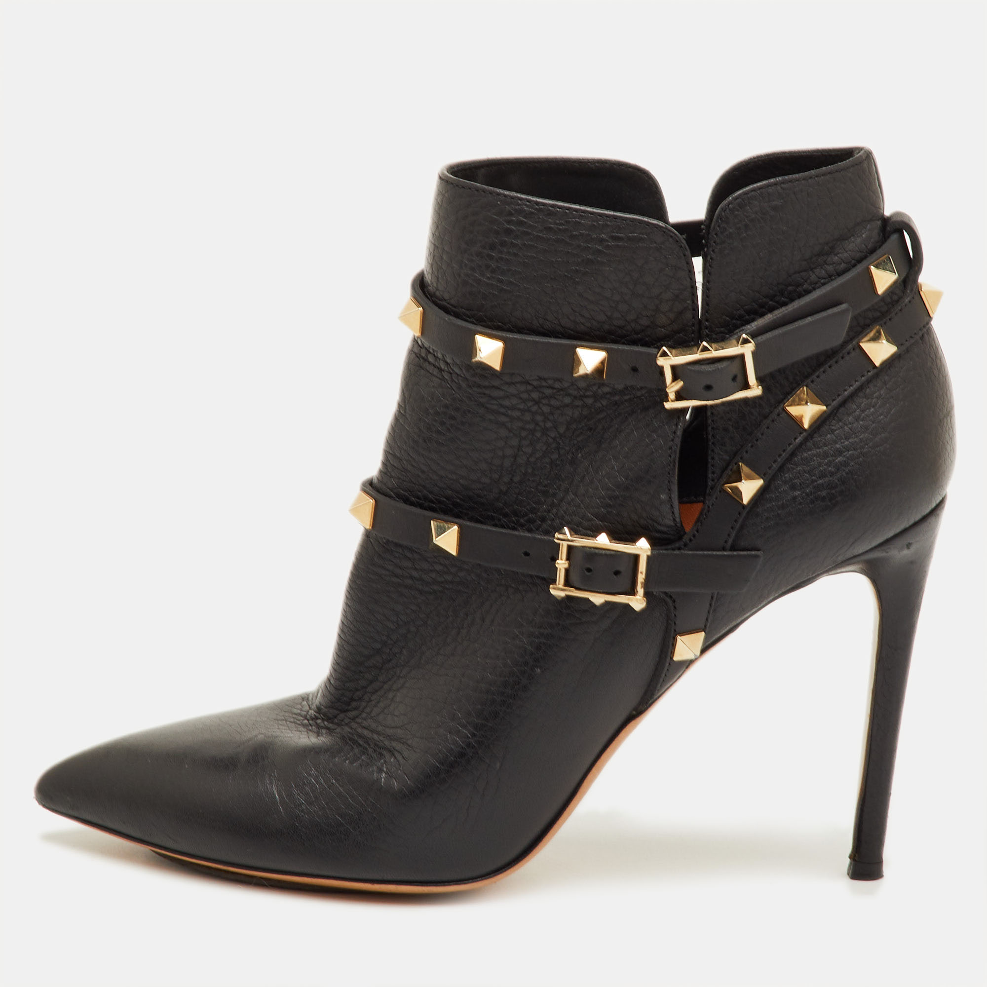 Valentino Rockstud Size Black Leather Pointed Toe Ankle Length Boots
Valentino Rockstud Size Black Leather Pointed Toe Ankle Length Boots