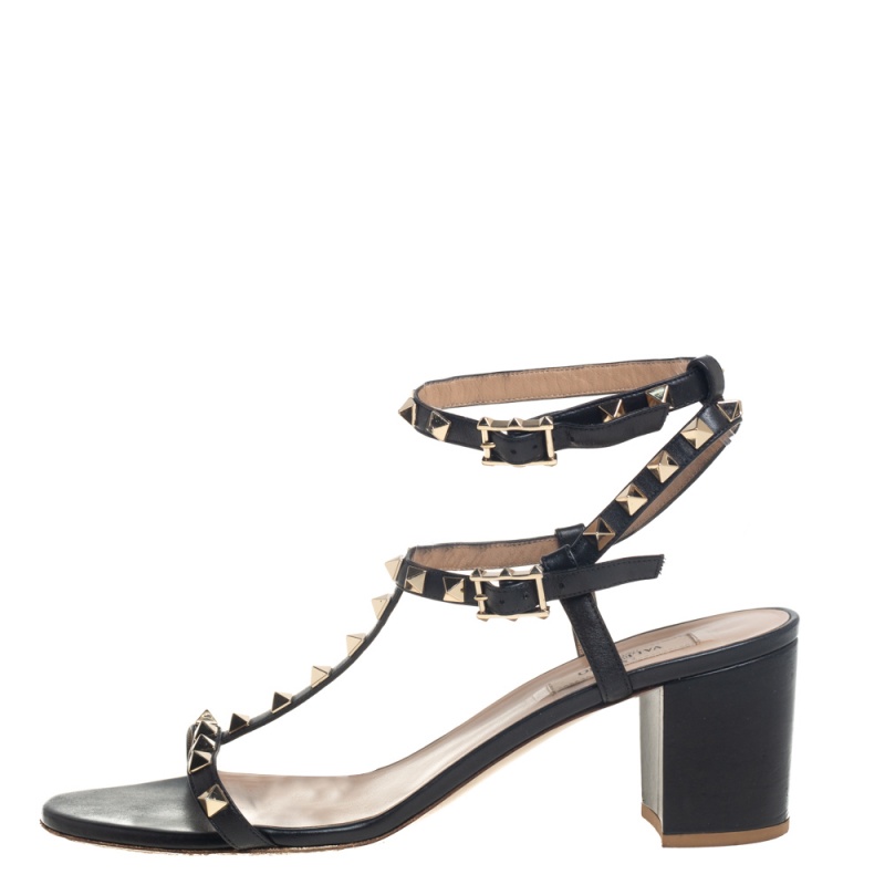Valentino Black Leather Rockstud Block Heel Ankle Strap Sandals Size
Valentino Black Leather Rockstud Block Heel Ankle Strap Sandals Size