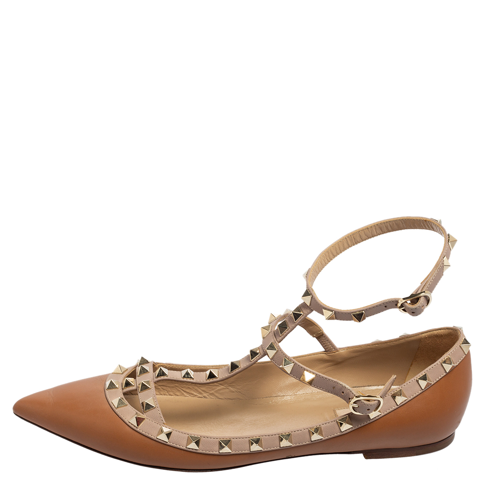 valentino rockstud tan